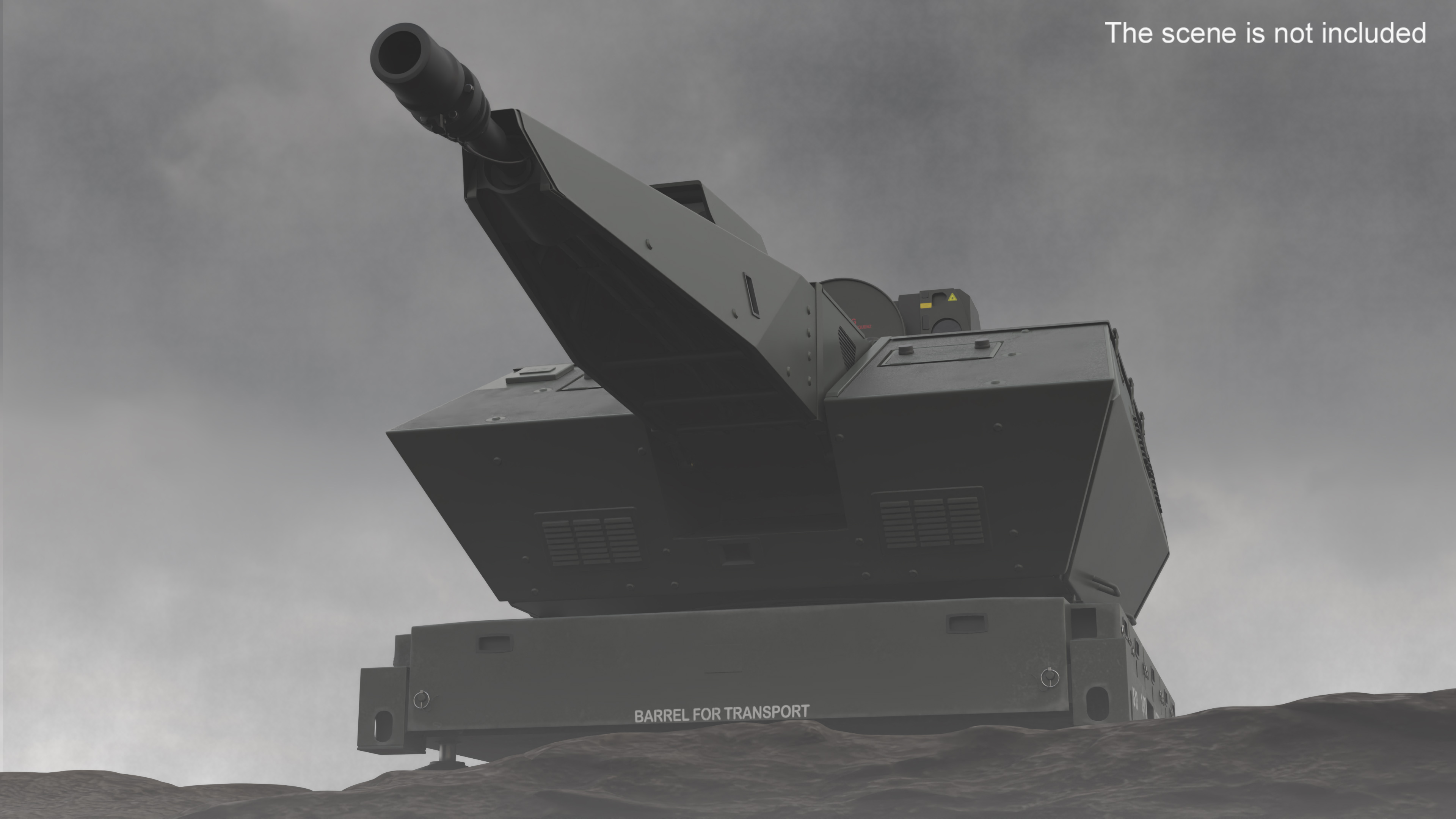 Barrel Skynex Air Defense System Green Rigged for Cinema 4D 3D model