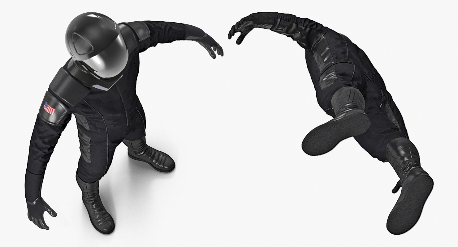 Sci Fi Astronaut Suit Black 3D