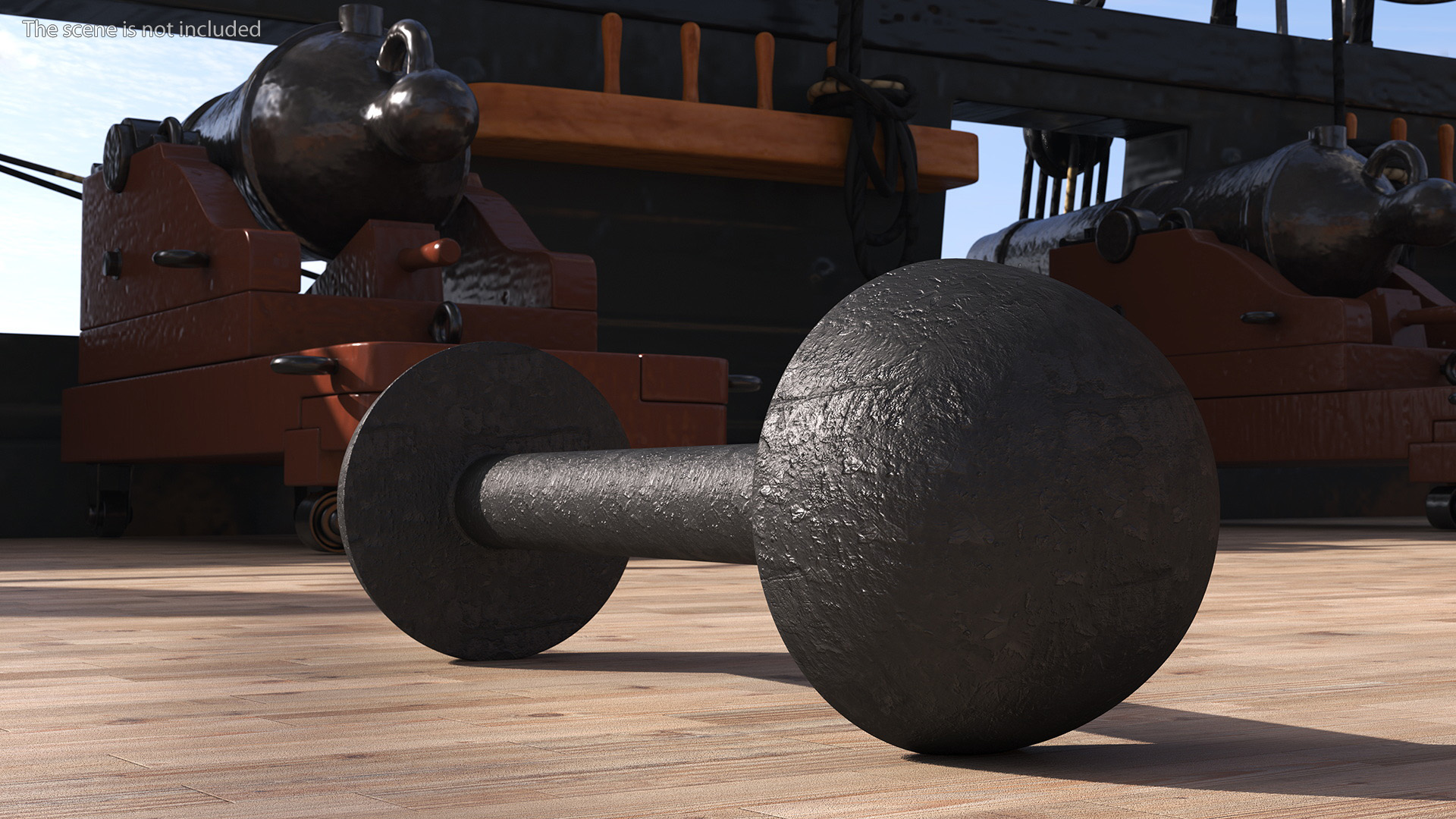 Bar Shot Naval Cannon Projectile 3D