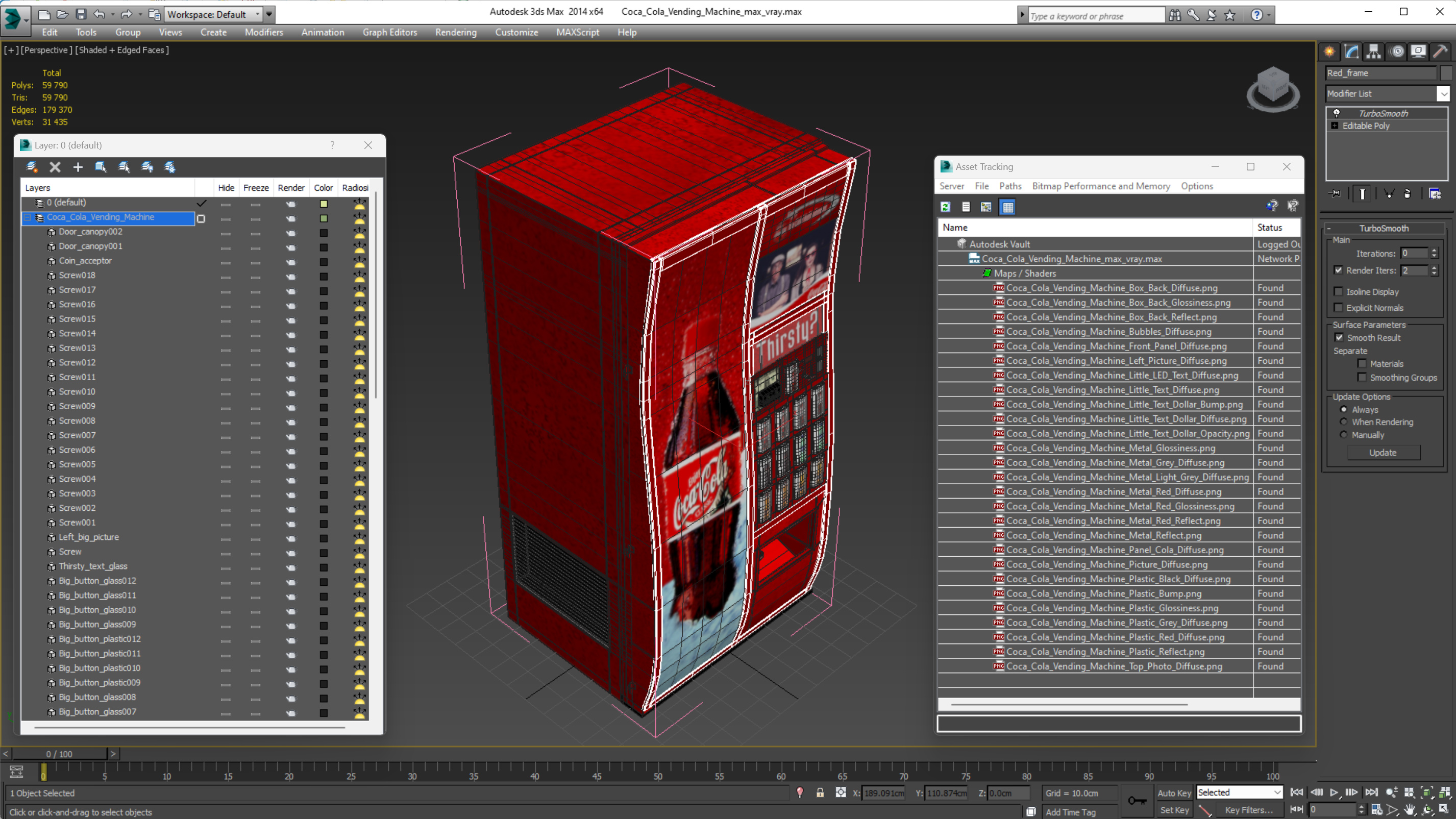 3D model Coca Cola Vending Machine