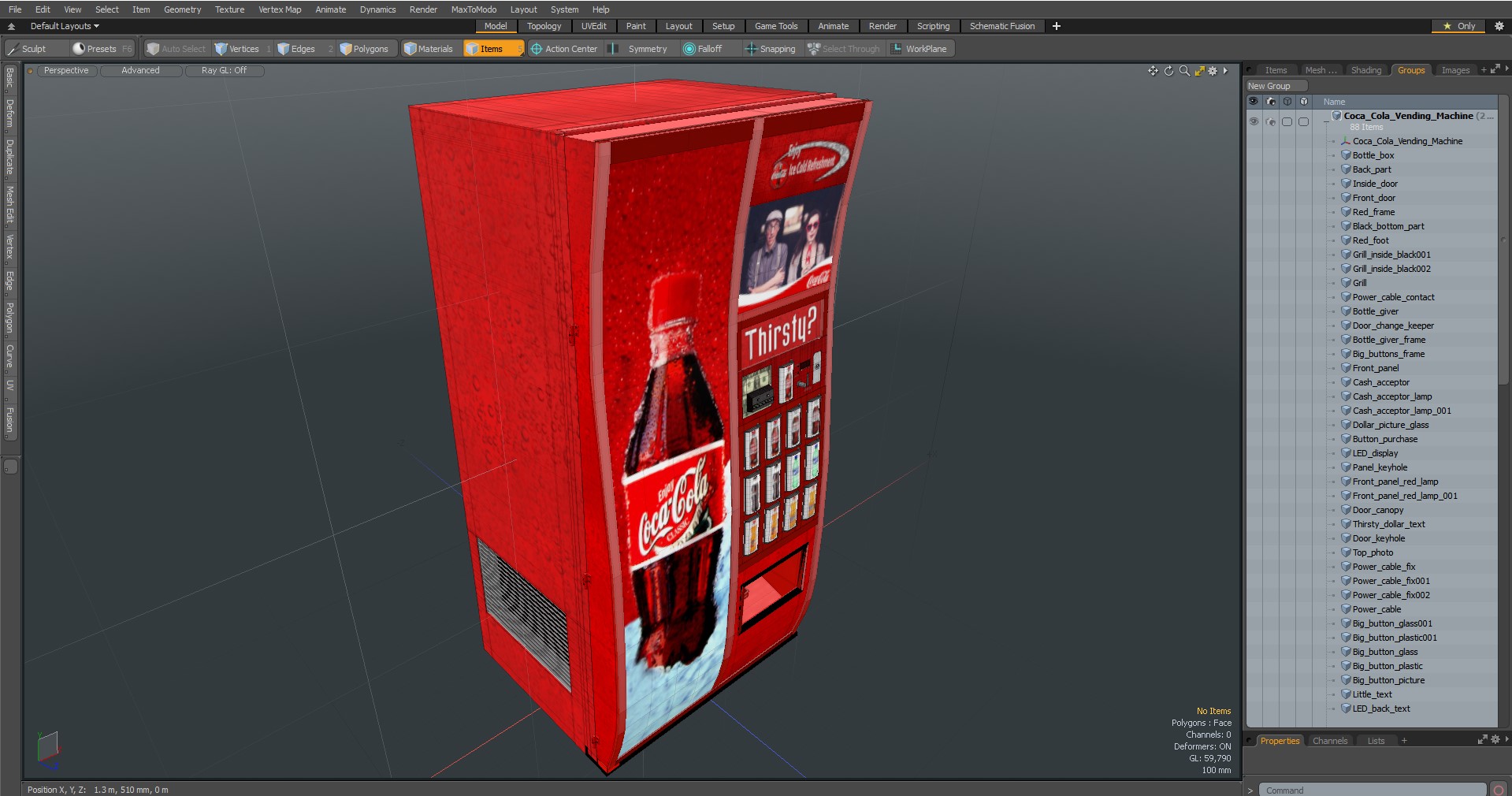 3D model Coca Cola Vending Machine