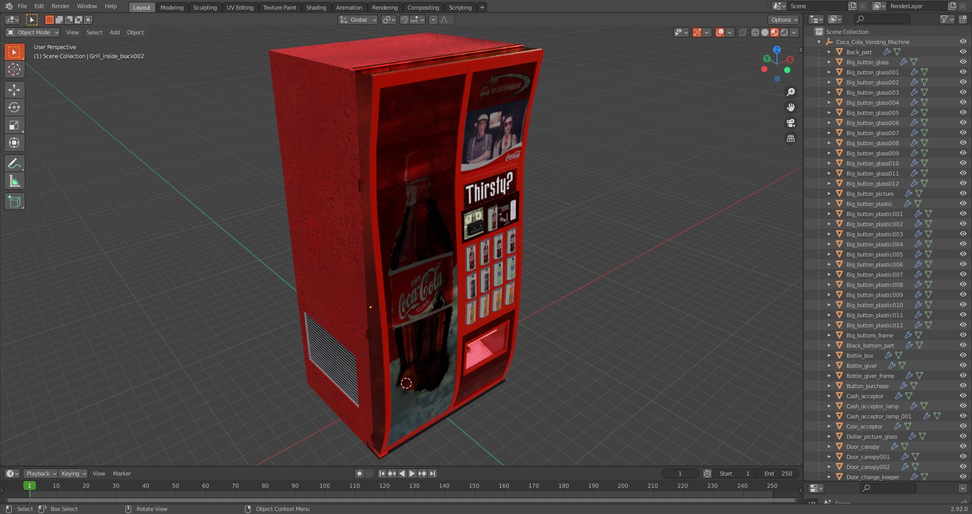 3D model Coca Cola Vending Machine