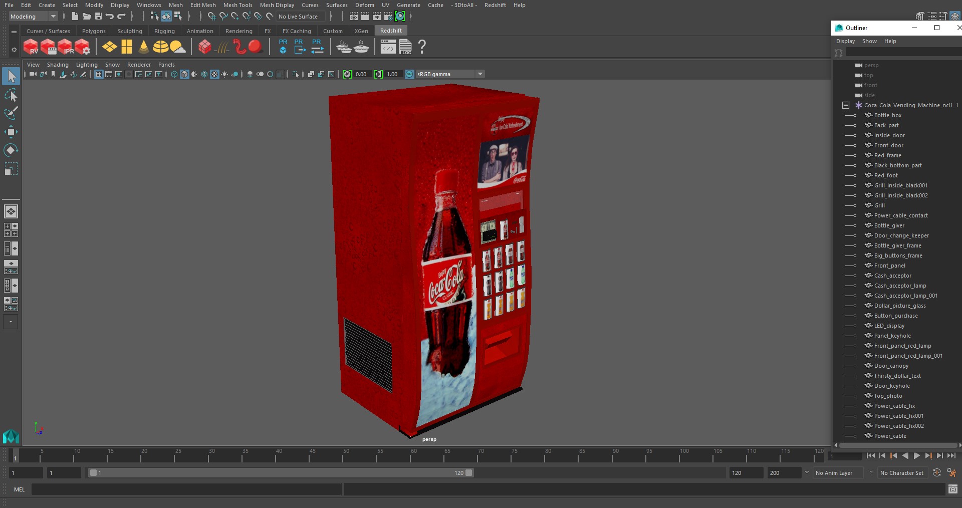 3D model Coca Cola Vending Machine