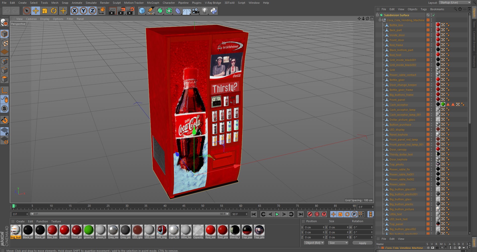 3D model Coca Cola Vending Machine