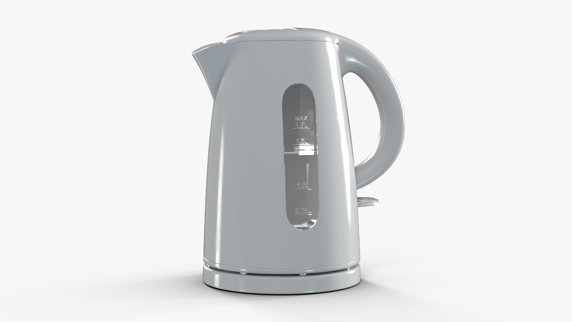 Plastic Electric Kettle with Water 3D model