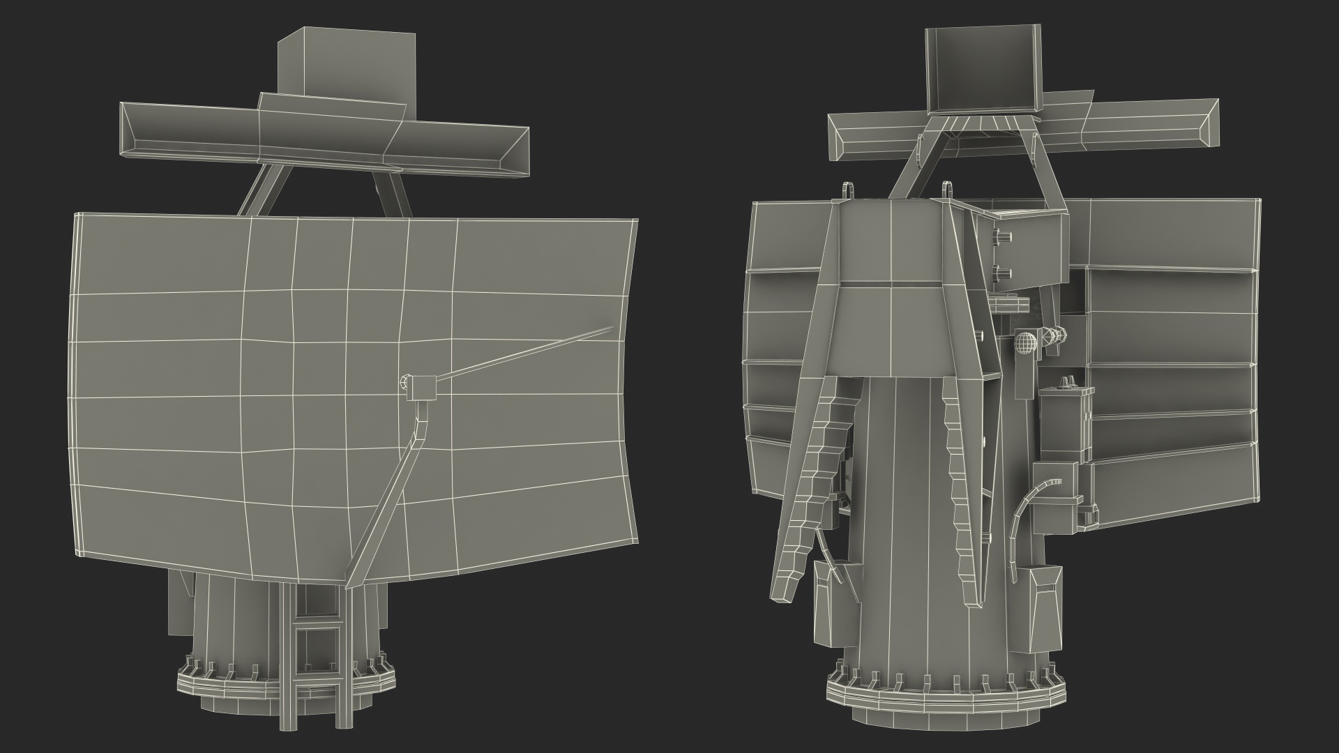 Military Ship Radar 3D model