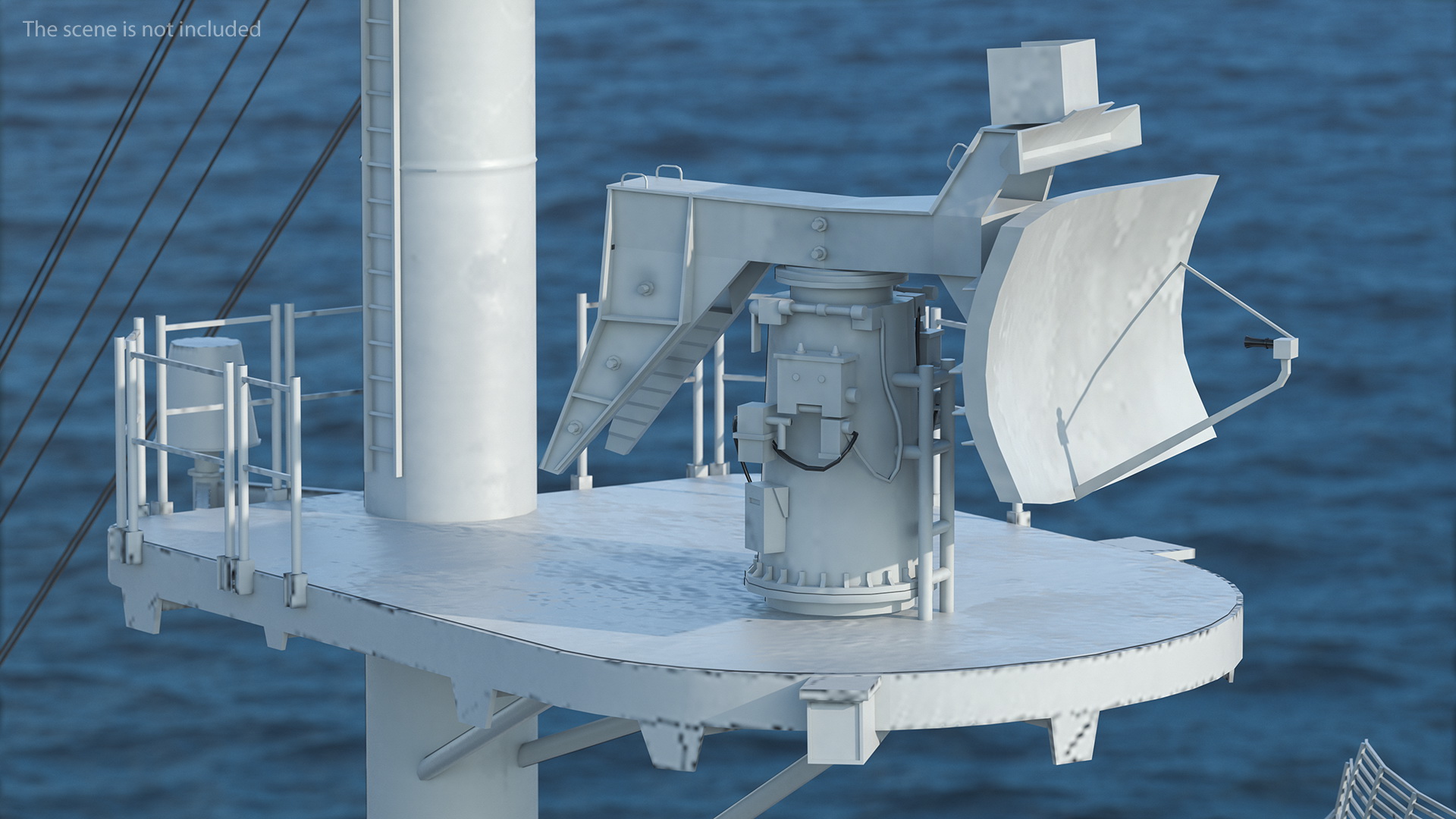 Military Ship Radar 3D model