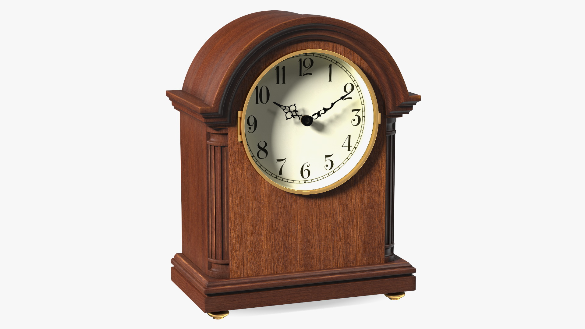 3D Barrister Style Mantel Clock model