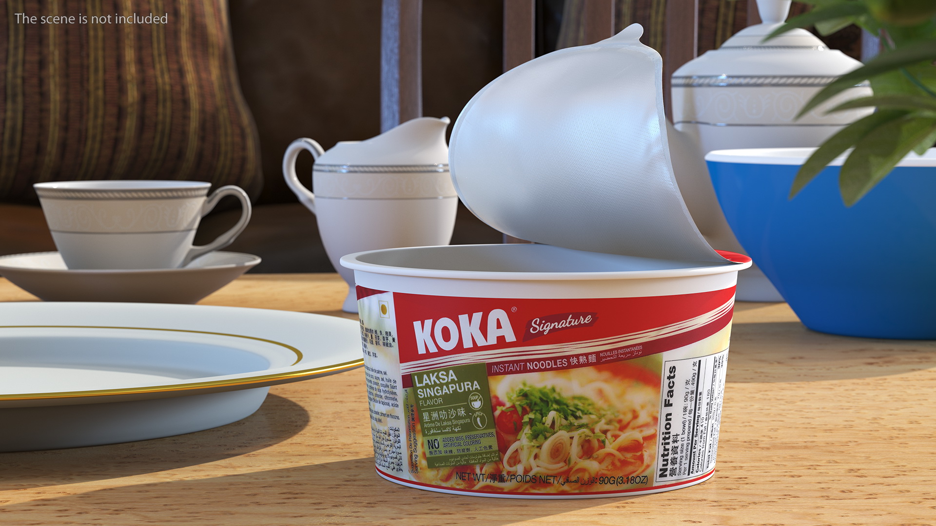 3D KOKA Signature Laksa Singapura Noodles Open Bowl model