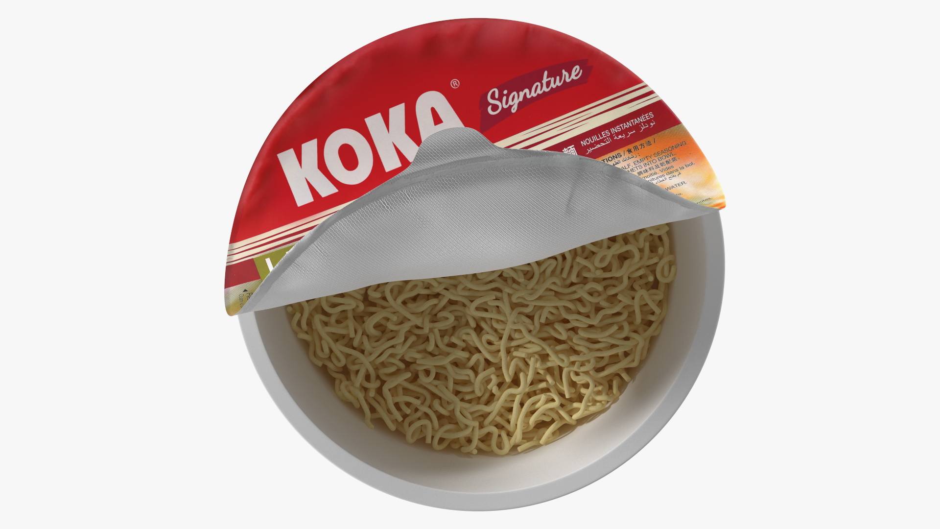 3D KOKA Signature Laksa Singapura Noodles Open Bowl model