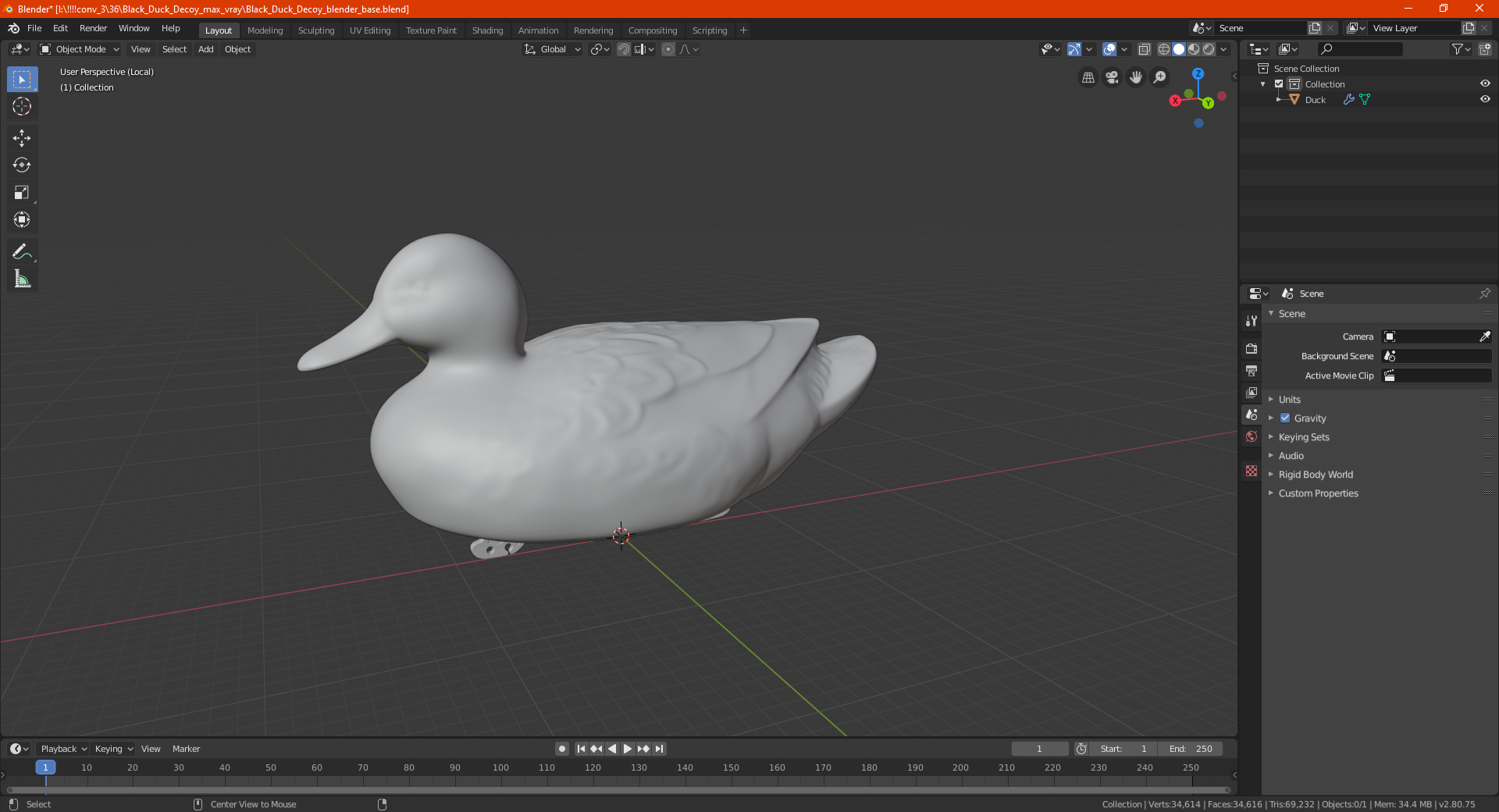 3D model Duck Decoy