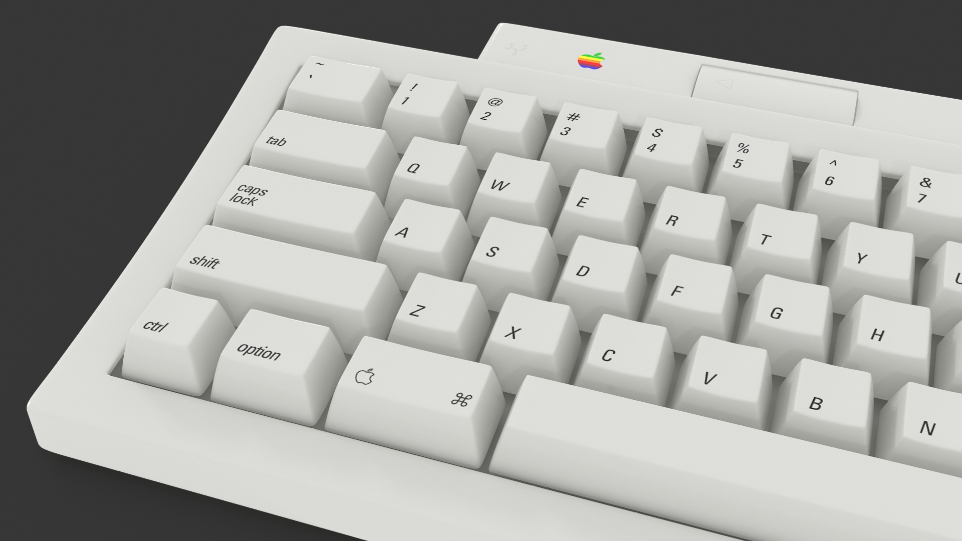 3D model Vintage Apple Keyboard II