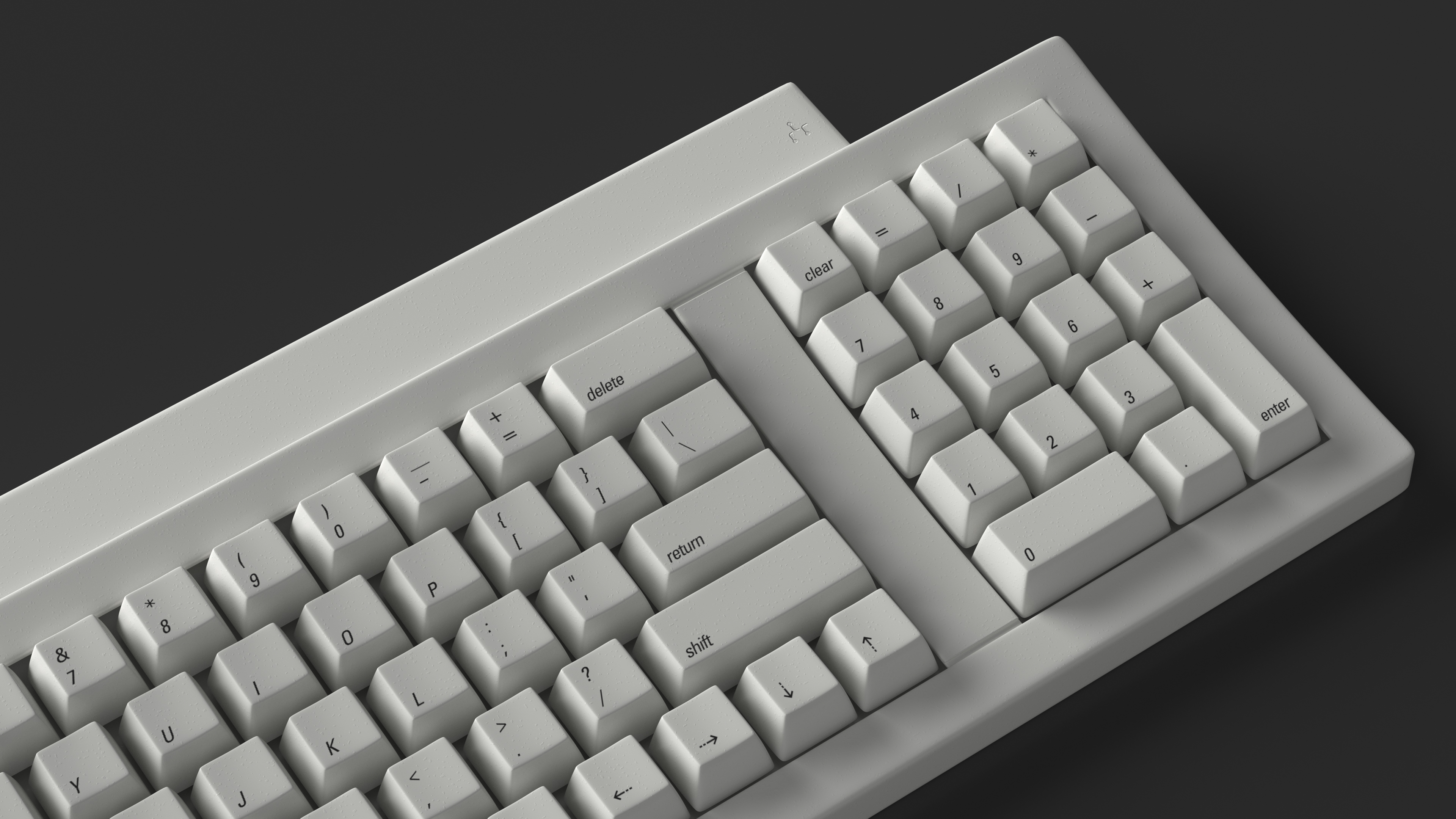 3D model Vintage Apple Keyboard II