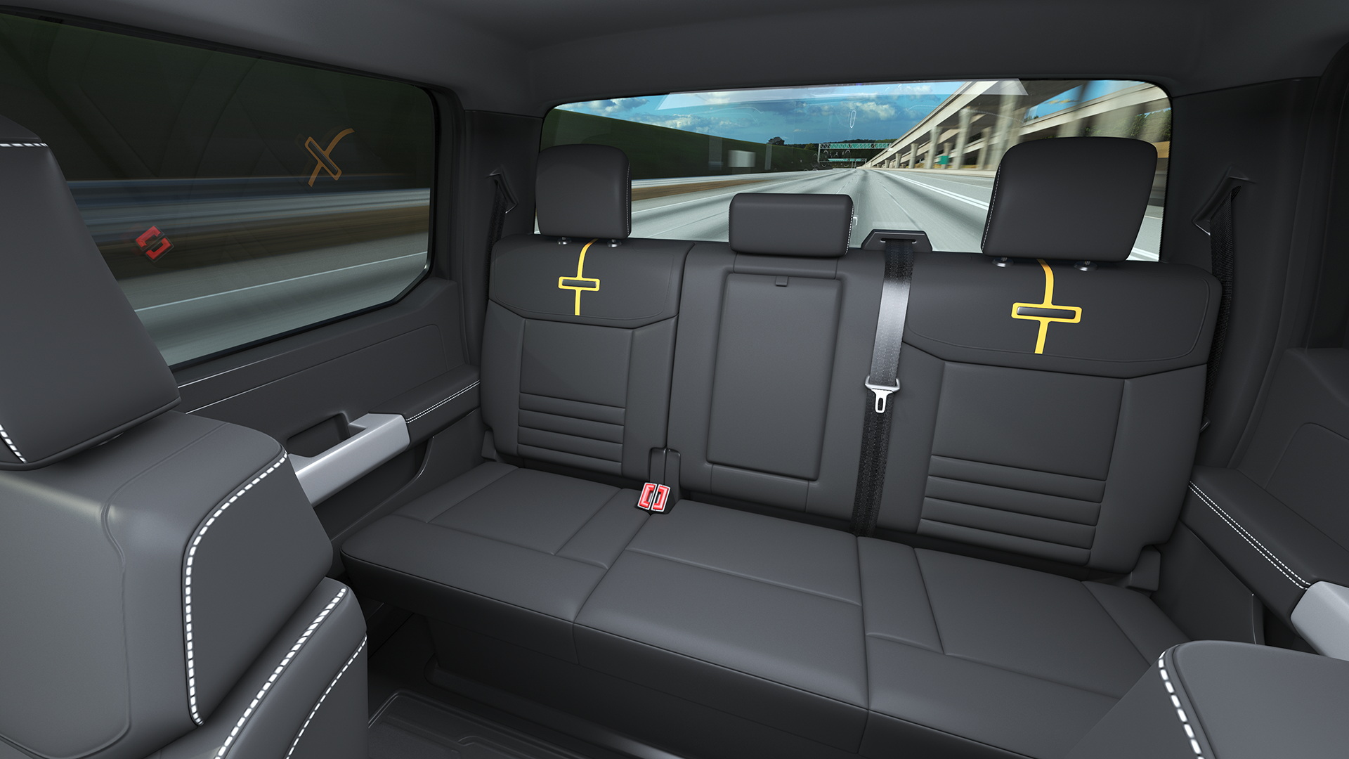 3D Black Chassis Cab Four Doors model