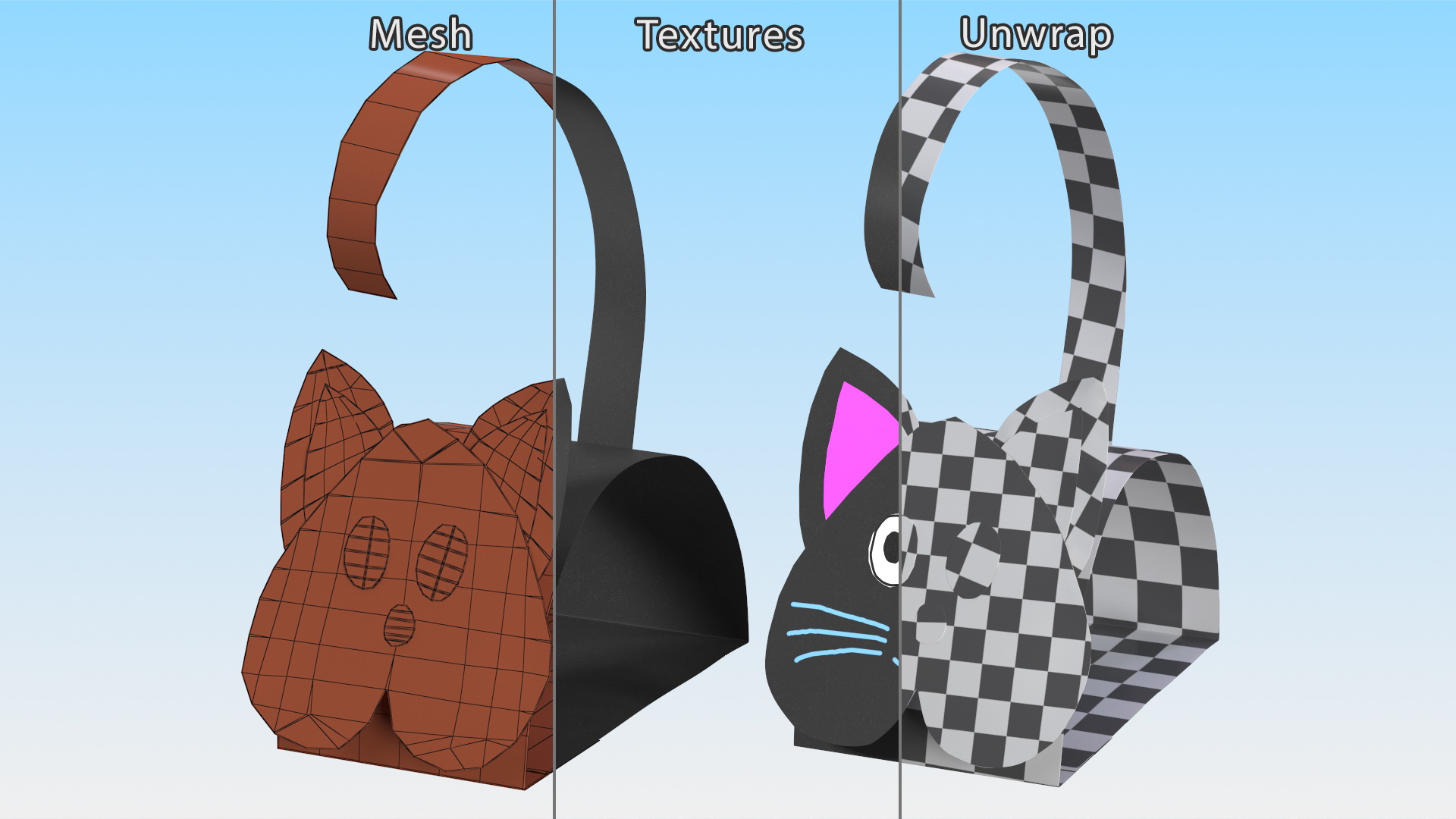 Craft Paper Toy Cat 3D model