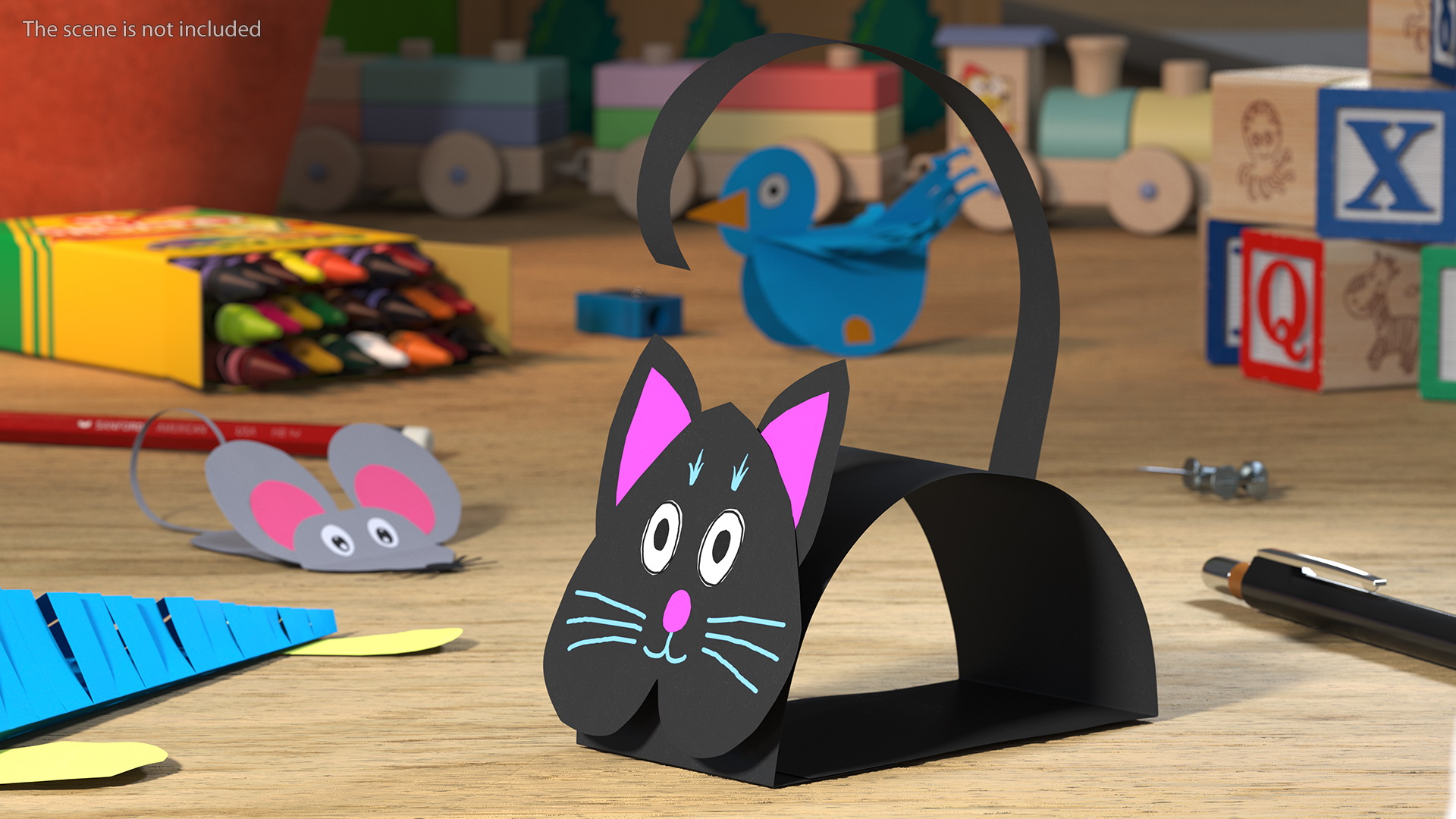 Craft Paper Toy Cat 3D model