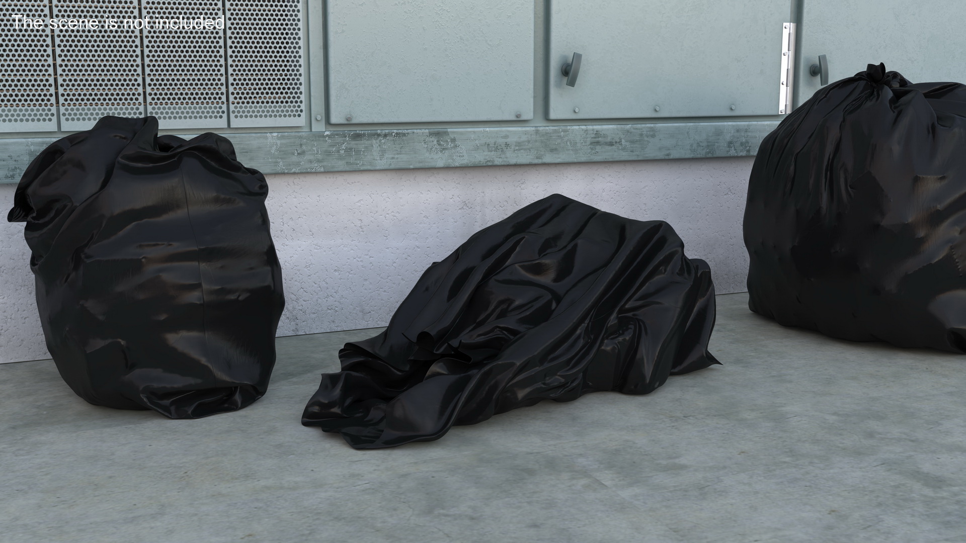 3D Black Repro Trash Bag