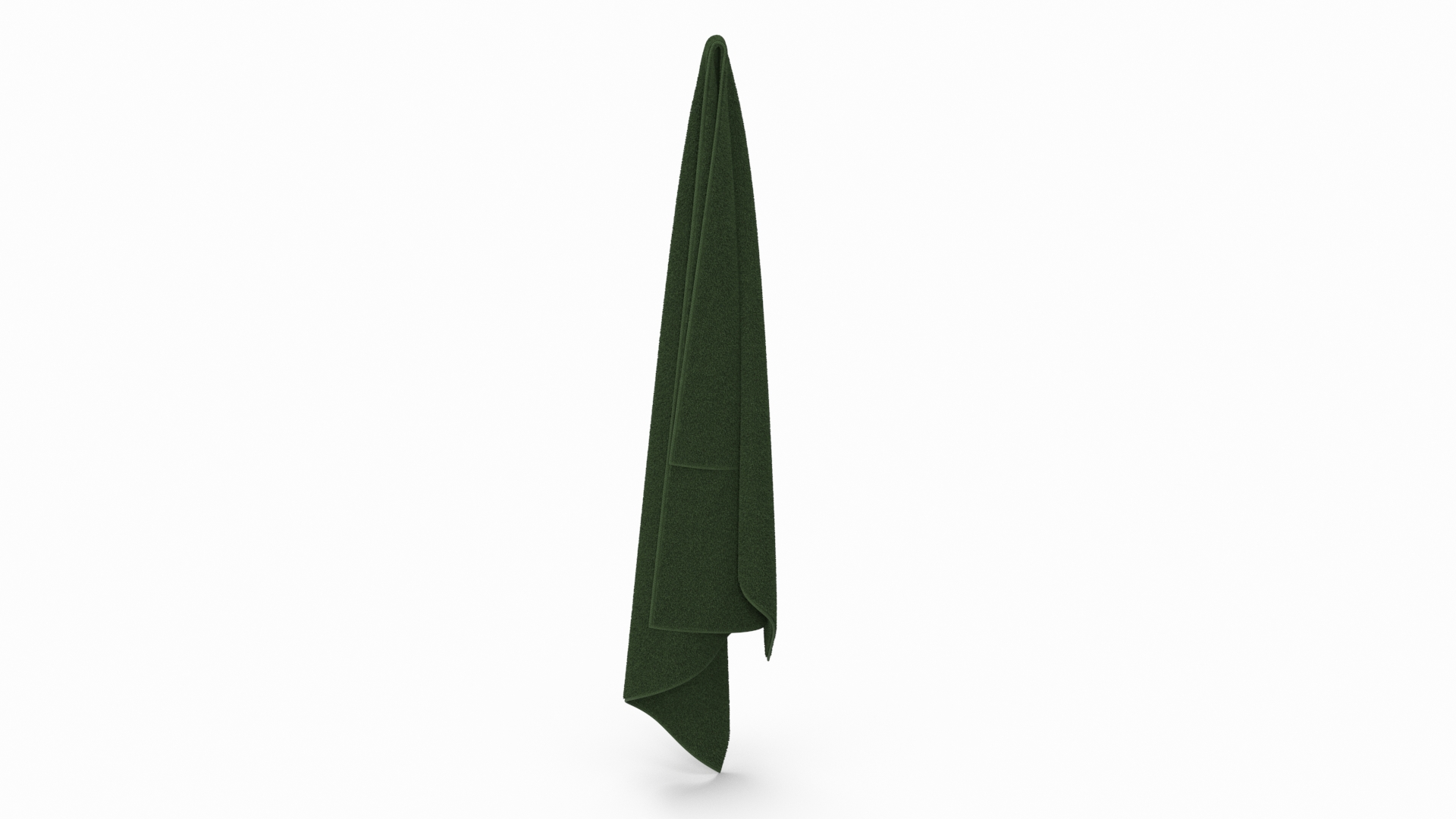 3D Green Bath Towel Hanging Fur model