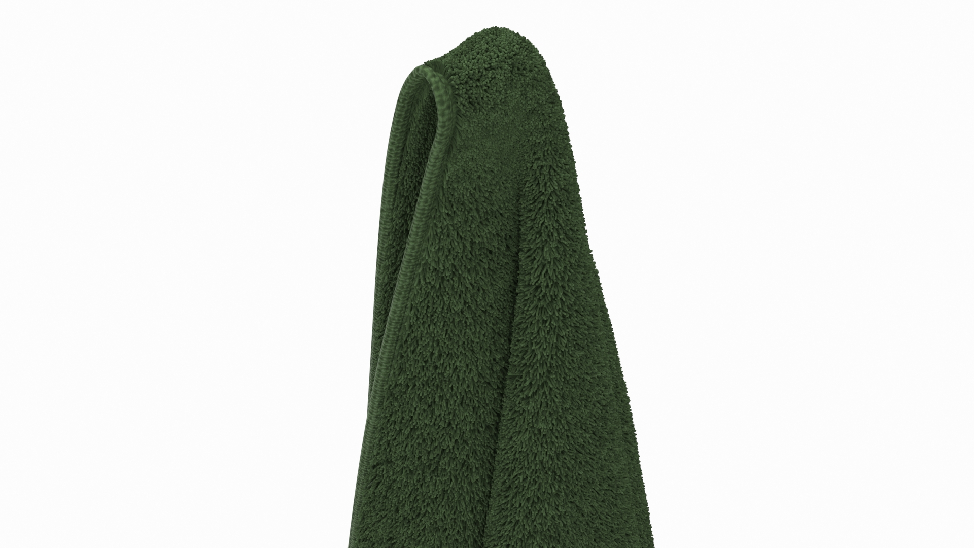 3D Green Bath Towel Hanging Fur model