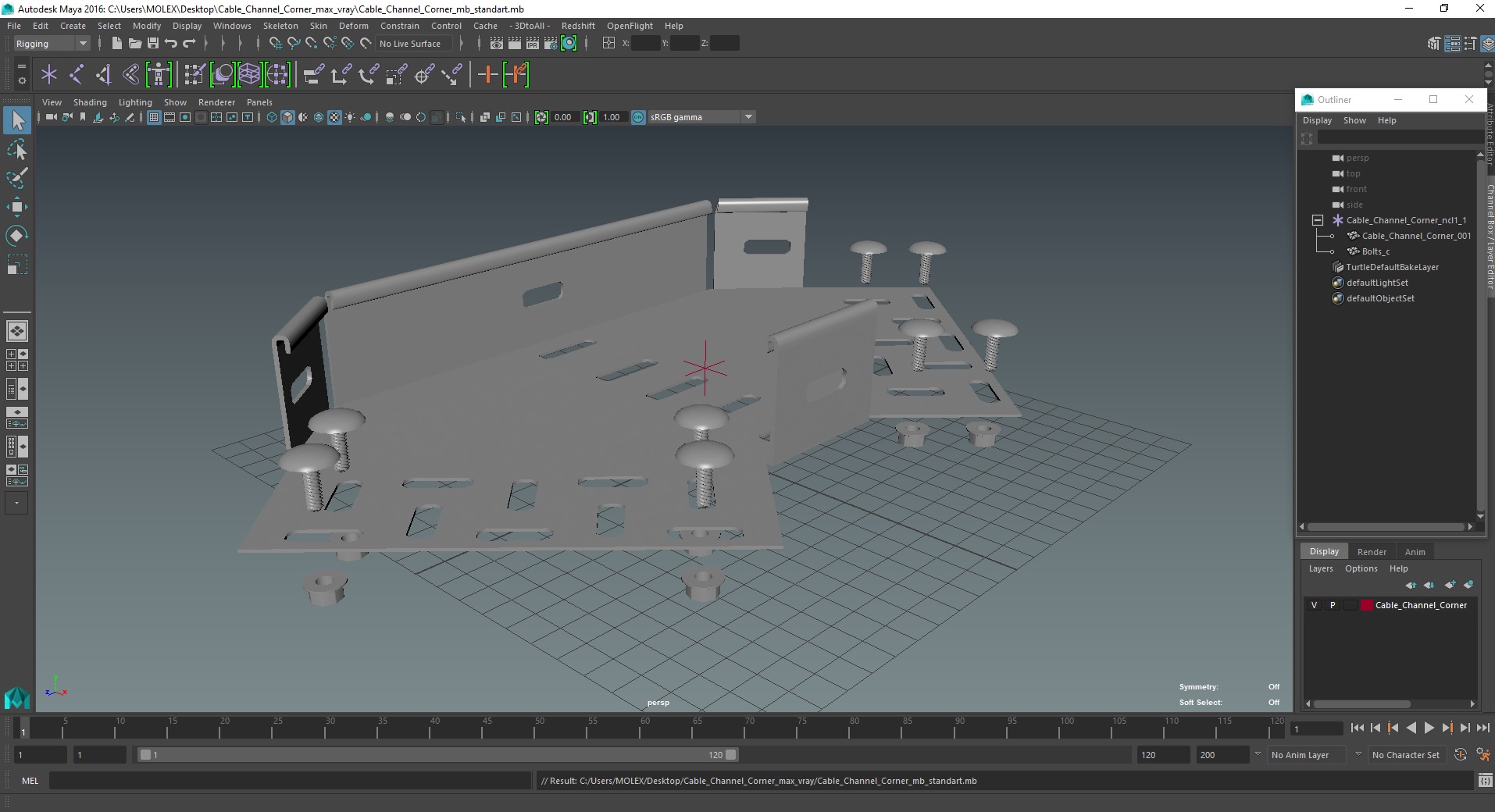 3D model Cable Channel Corner