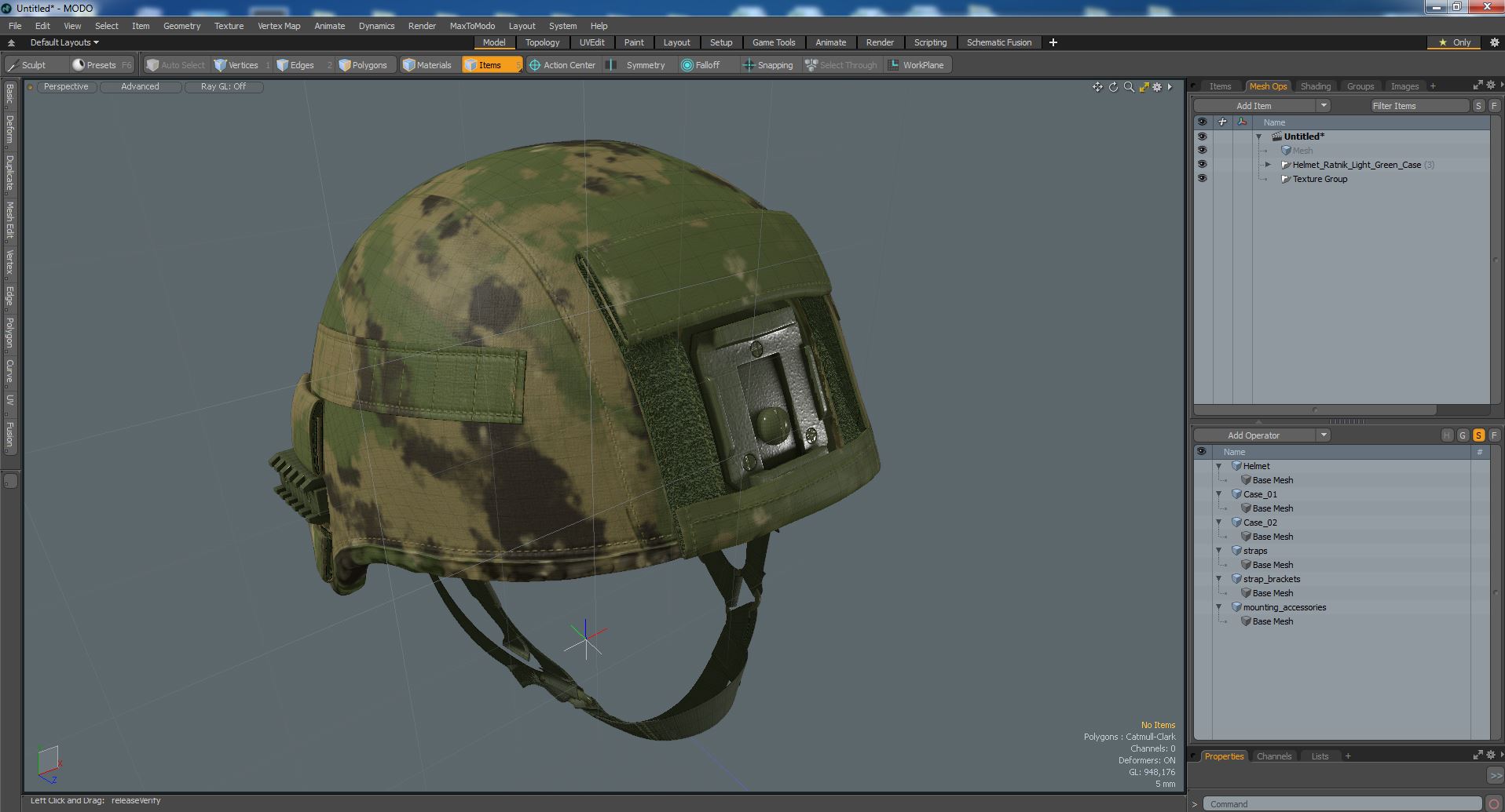 3D model Helmet Ratnik Light Green Case