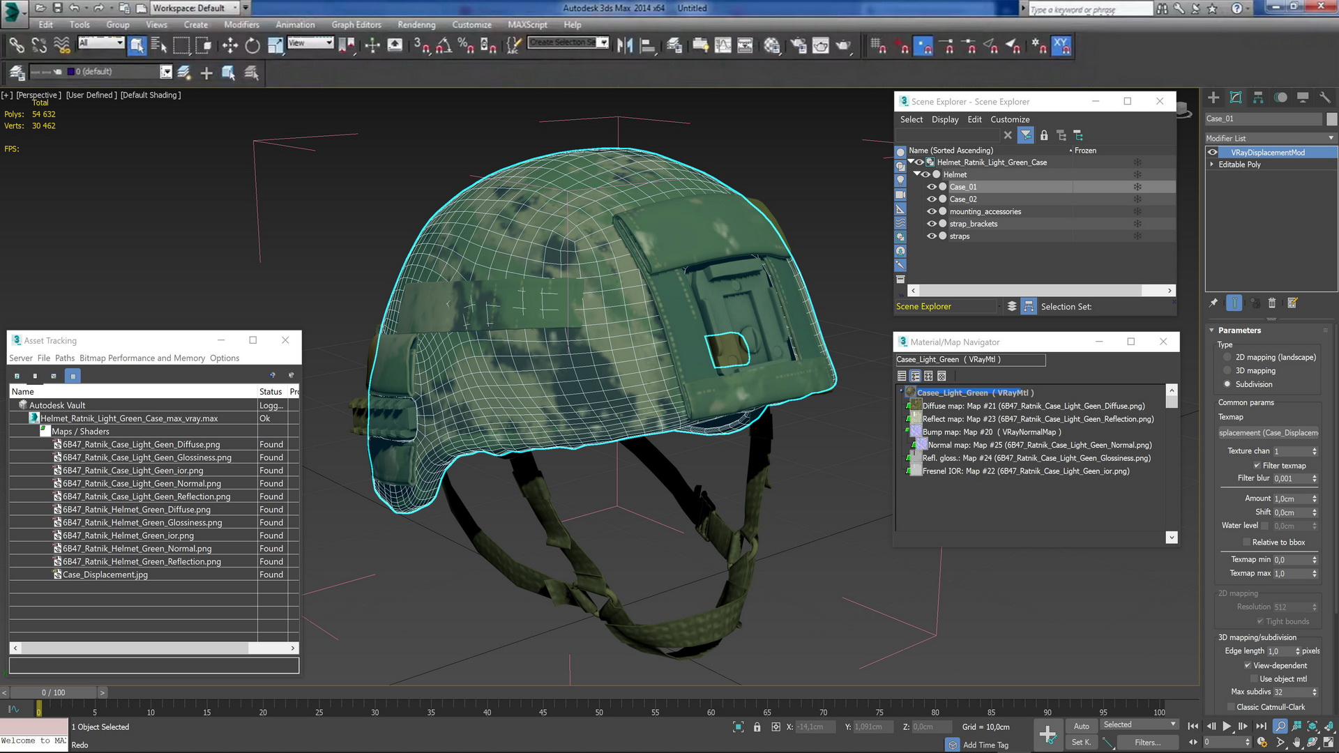 3D model Helmet Ratnik Light Green Case