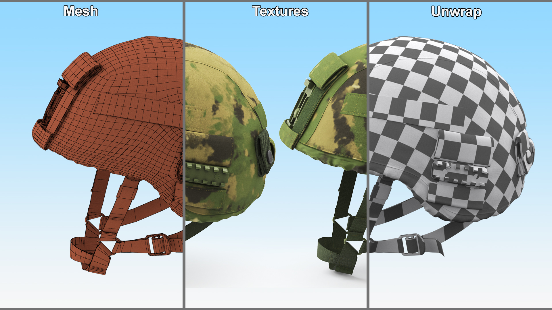 3D model Helmet Ratnik Light Green Case