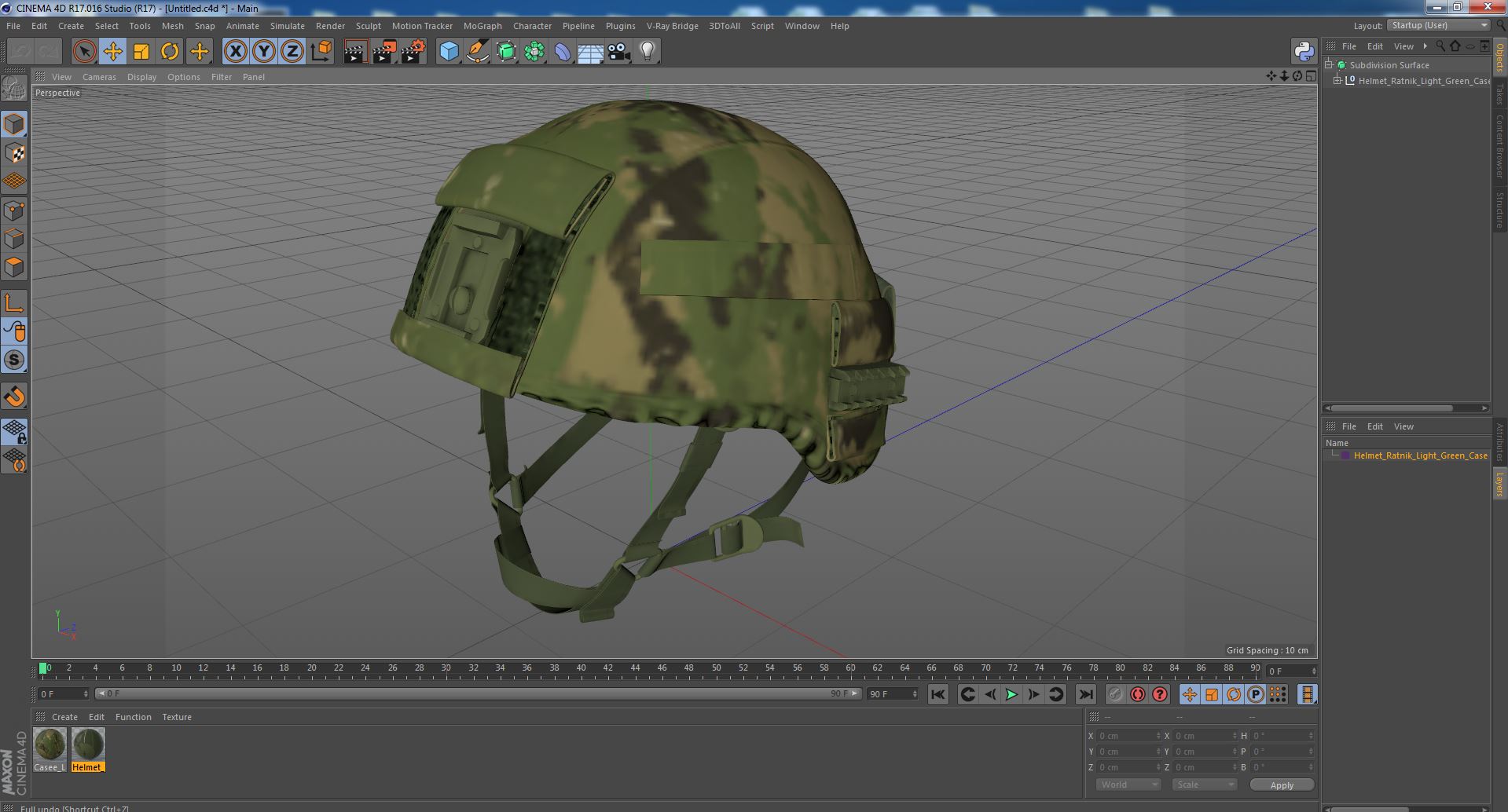 3D model Helmet Ratnik Light Green Case