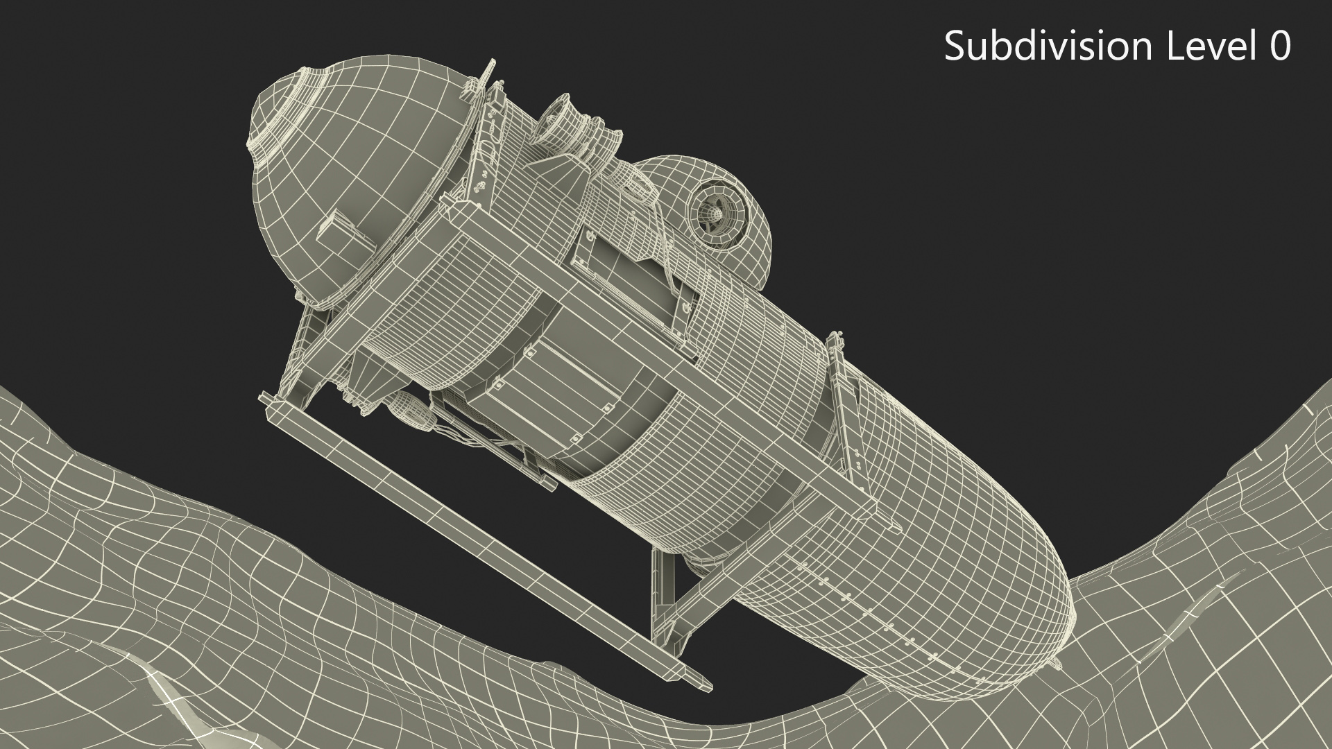 3D Submarine In Underwater Cave model