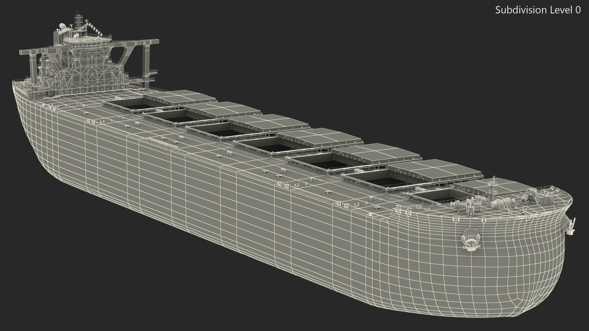 3D Bulk Carrier Ship Empty model