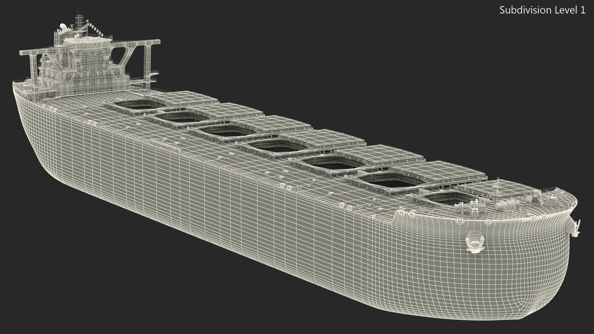 3D Bulk Carrier Ship Empty model