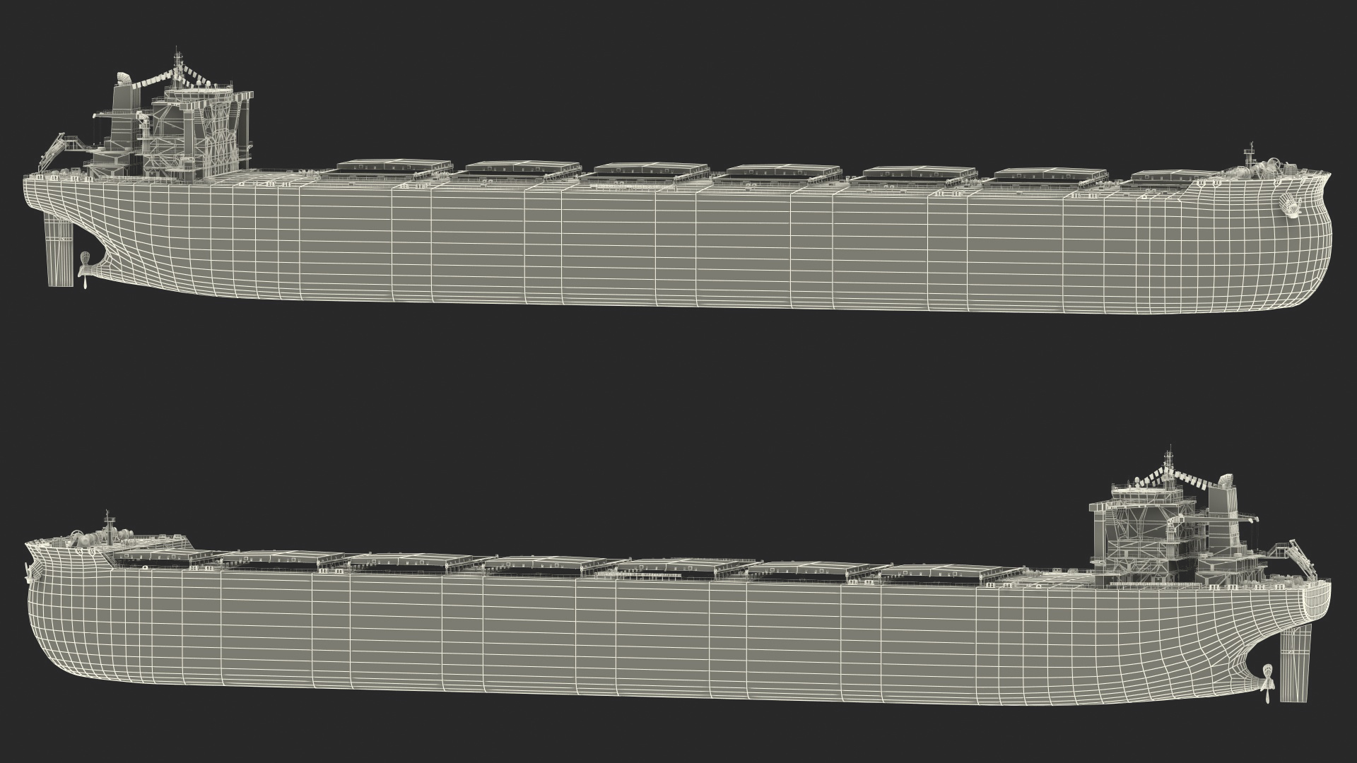 3D Bulk Carrier Ship Empty model