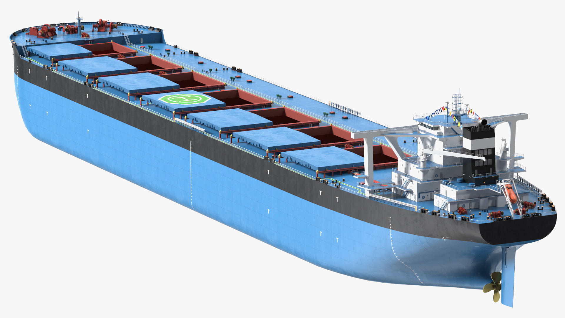 3D Bulk Carrier Ship Empty model