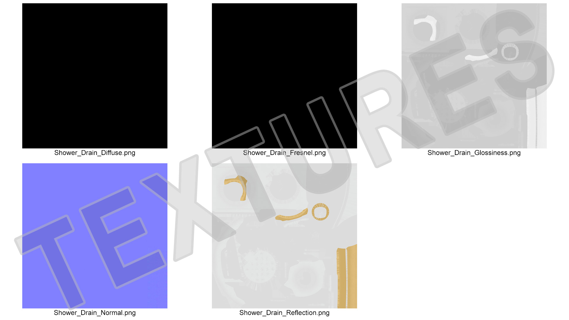 3D Steel Shower Drain model