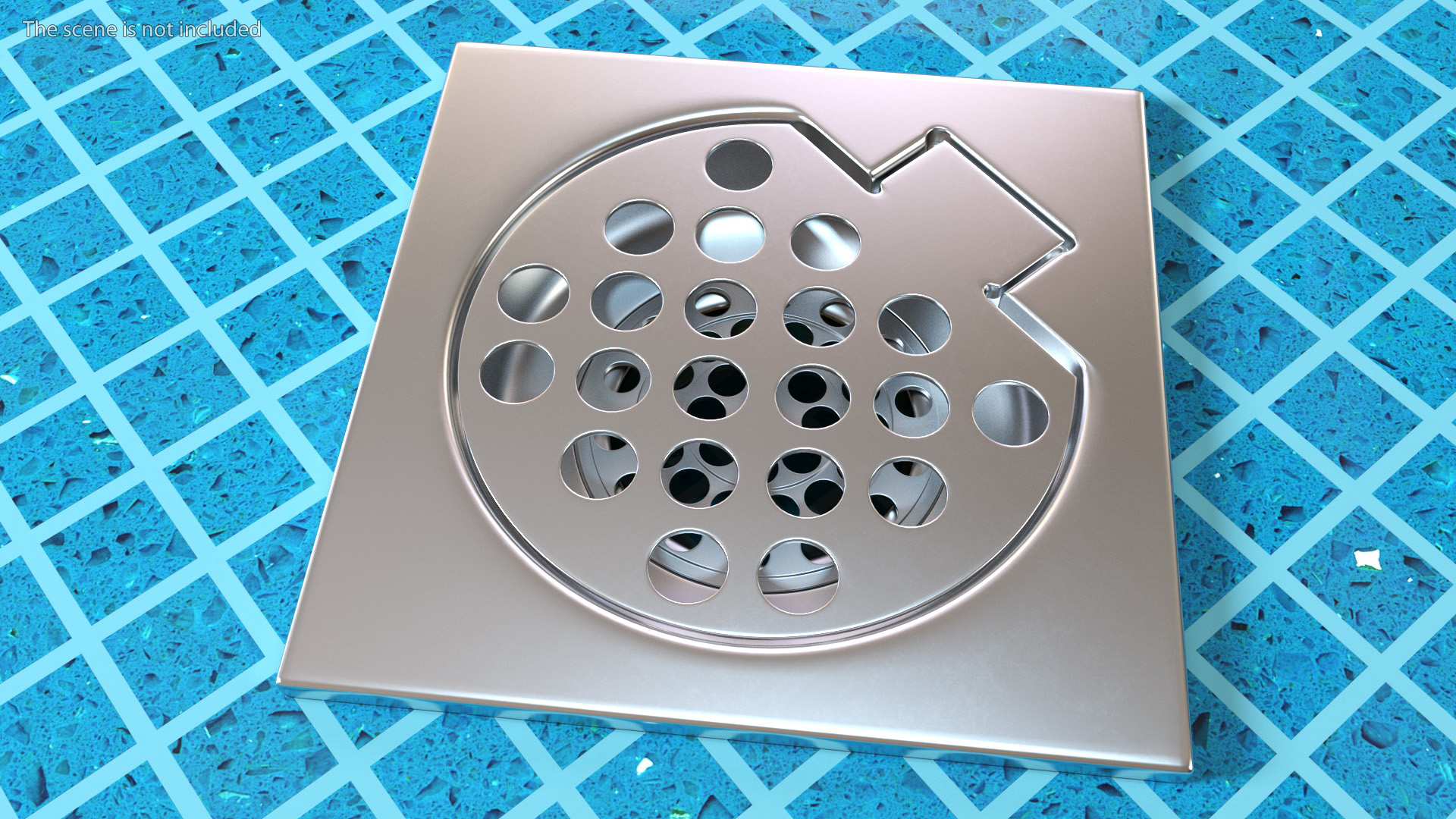 3D Steel Shower Drain model