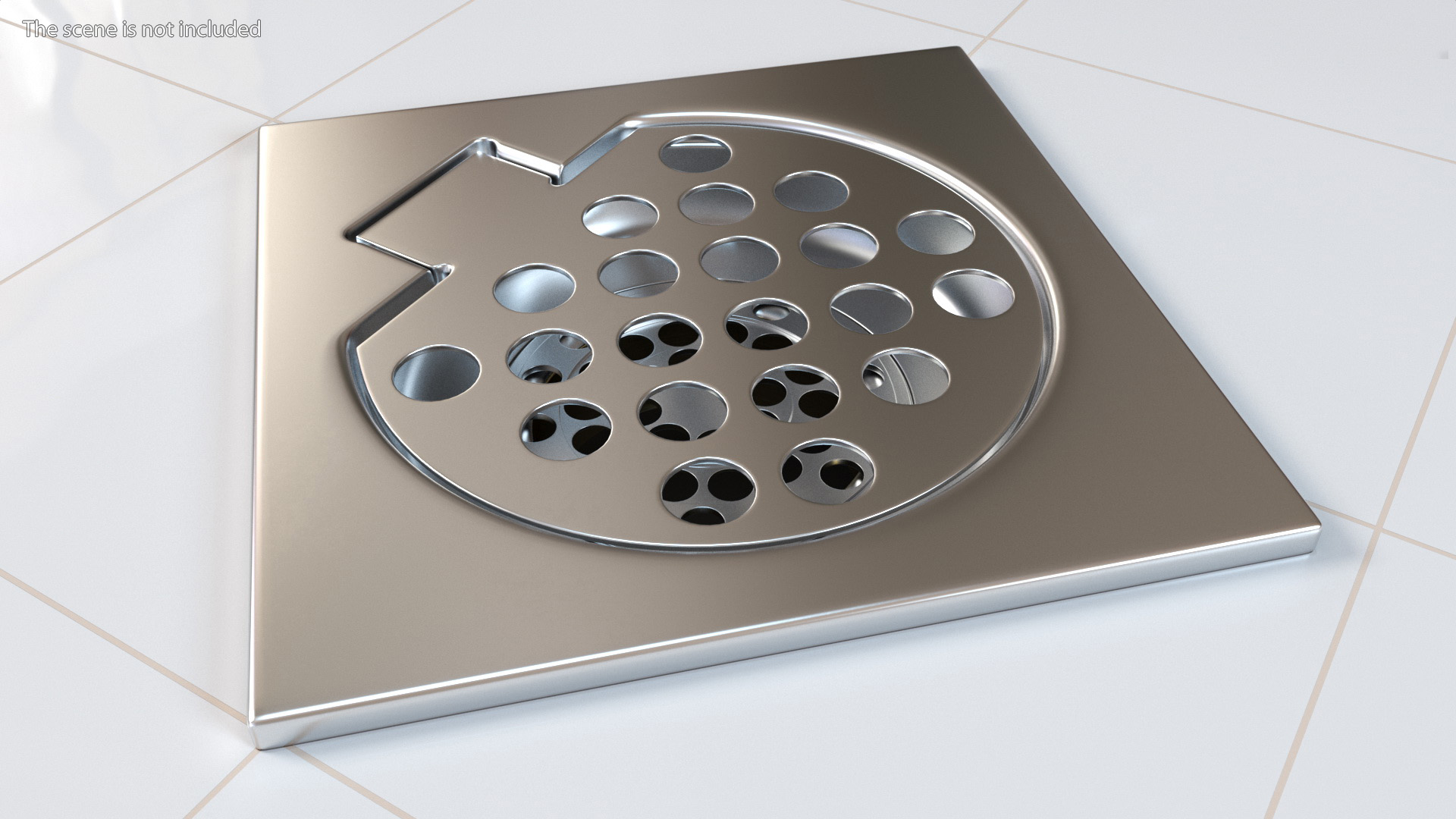 3D Steel Shower Drain model