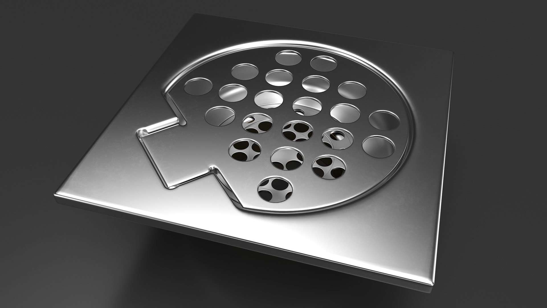 3D Steel Shower Drain model