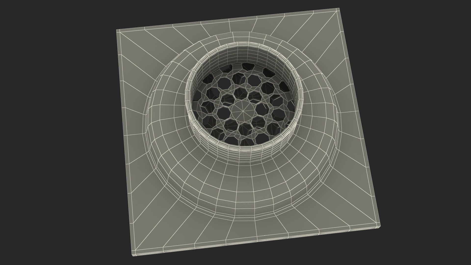 3D Steel Shower Drain model