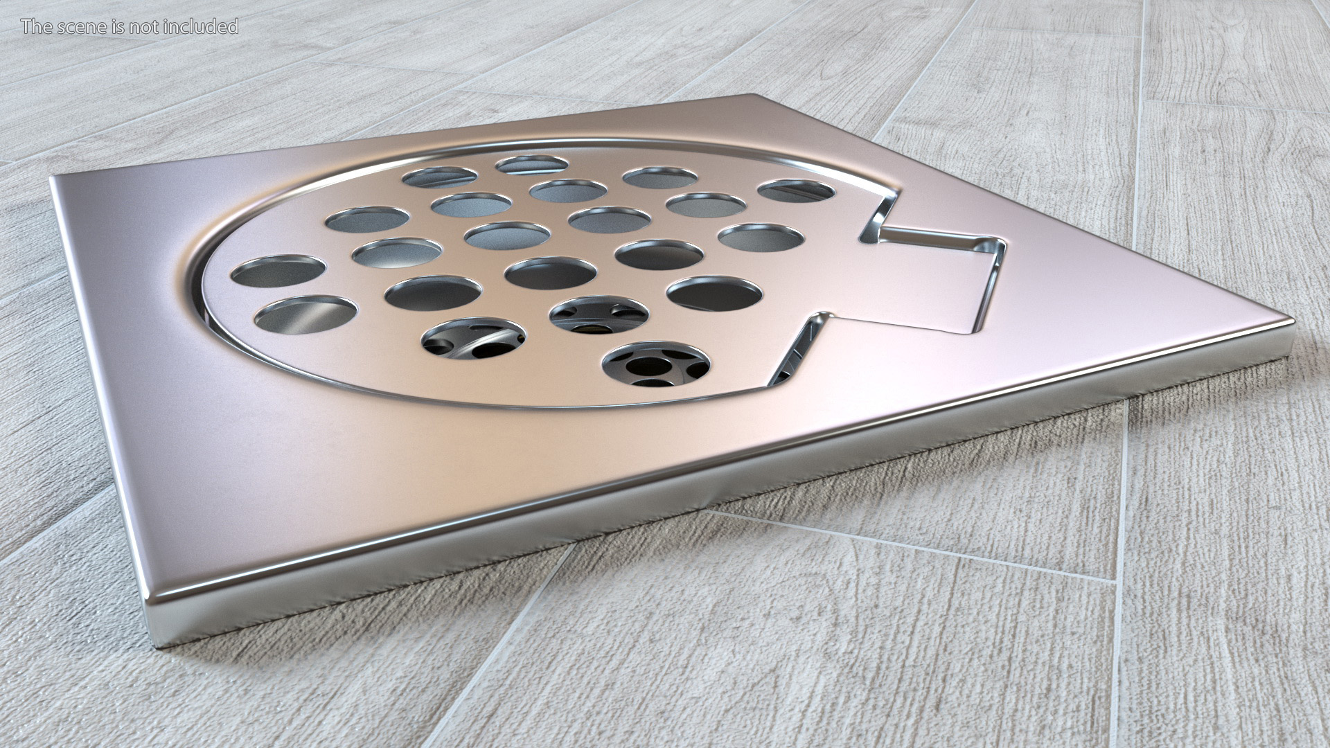 3D Steel Shower Drain model