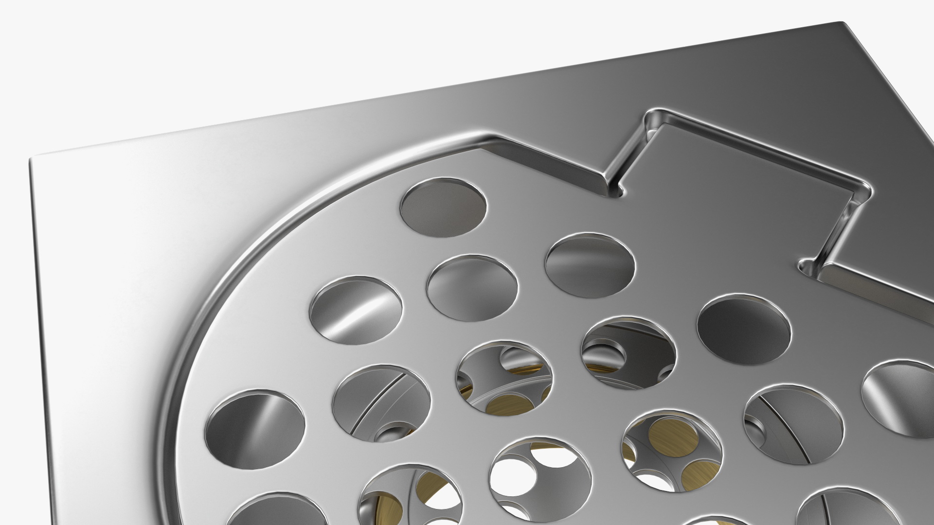 3D Steel Shower Drain model