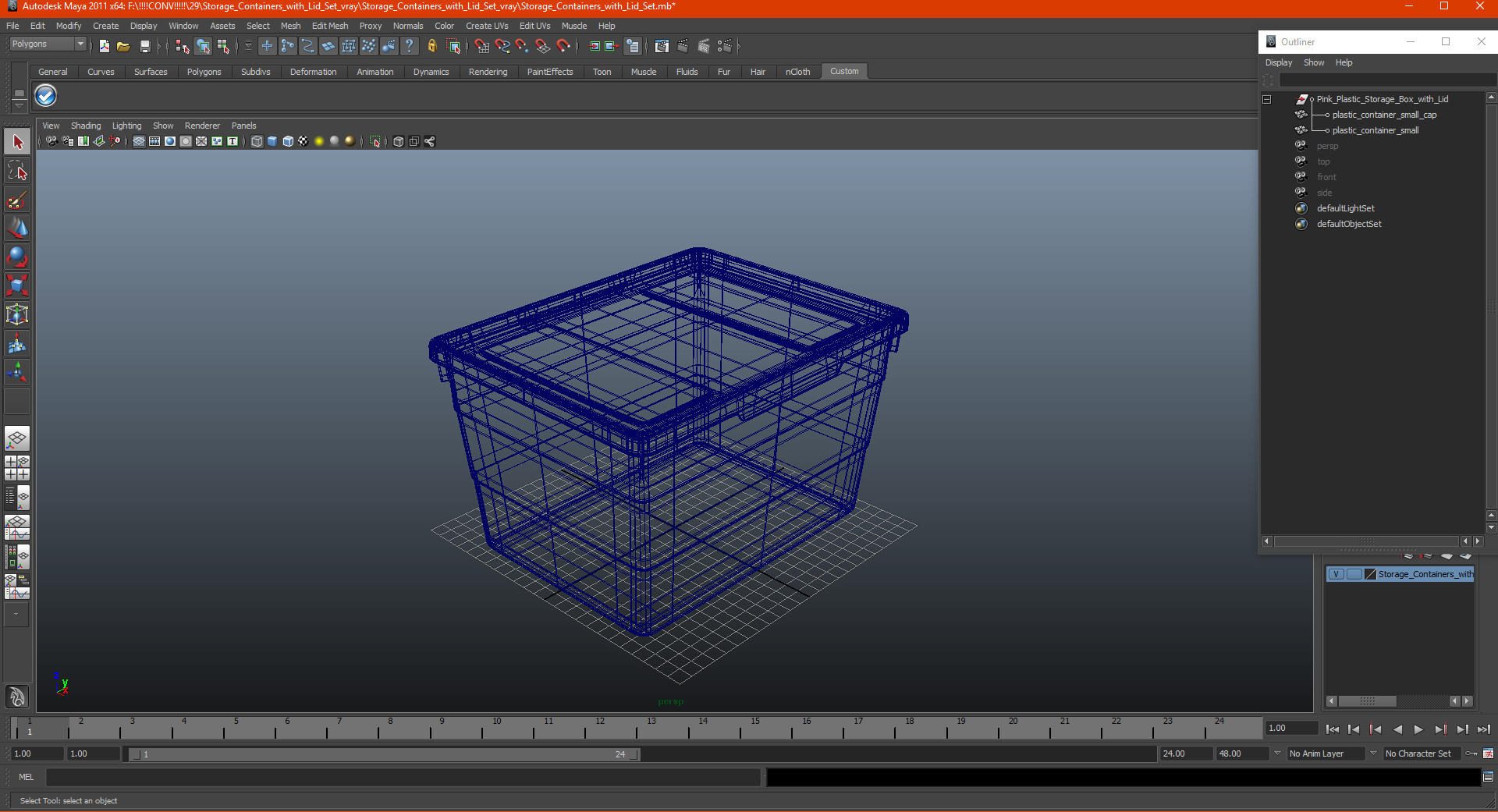 3D Storage Containers with Lid Set