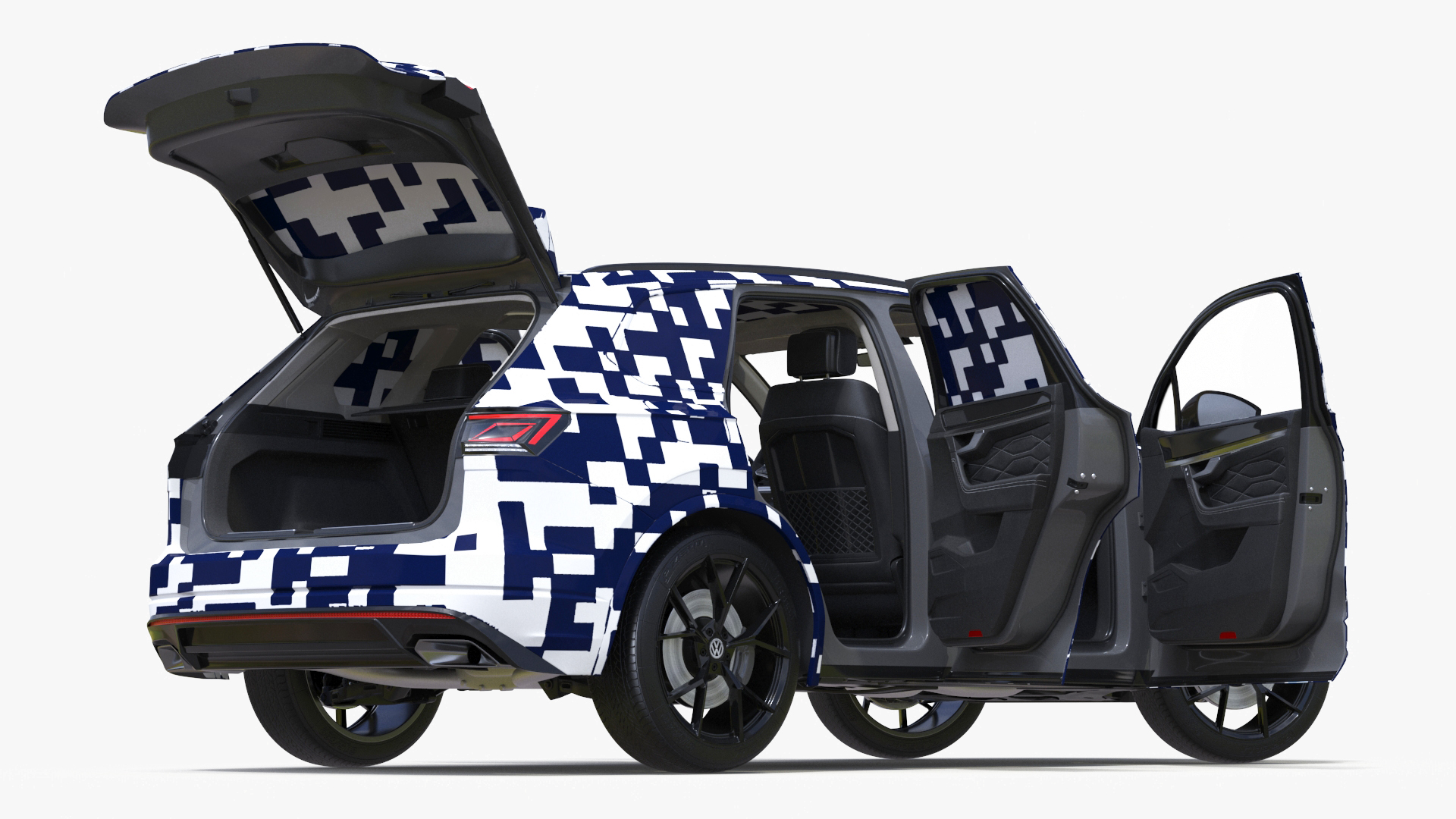 Volkswagen Touareg 2024 QR Rigged for Maya 3D