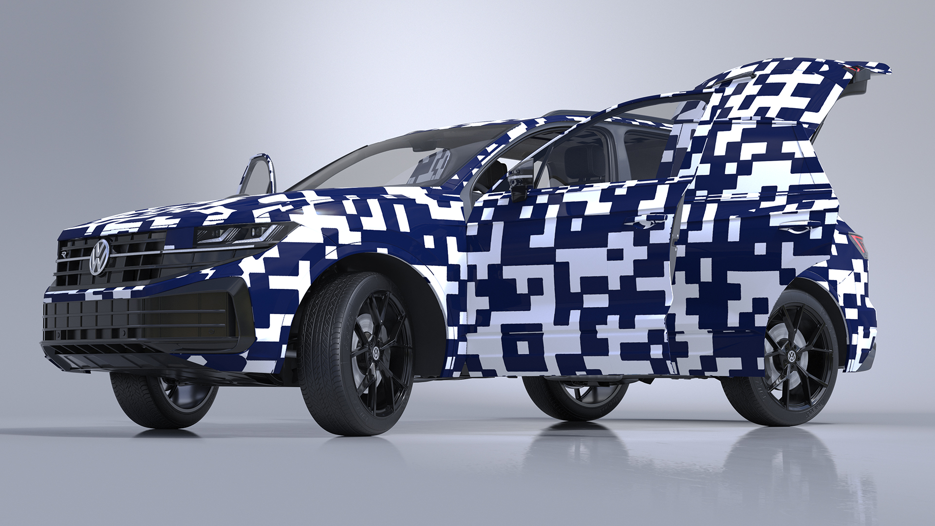 Volkswagen Touareg 2024 QR Rigged for Cinema 4D 3D