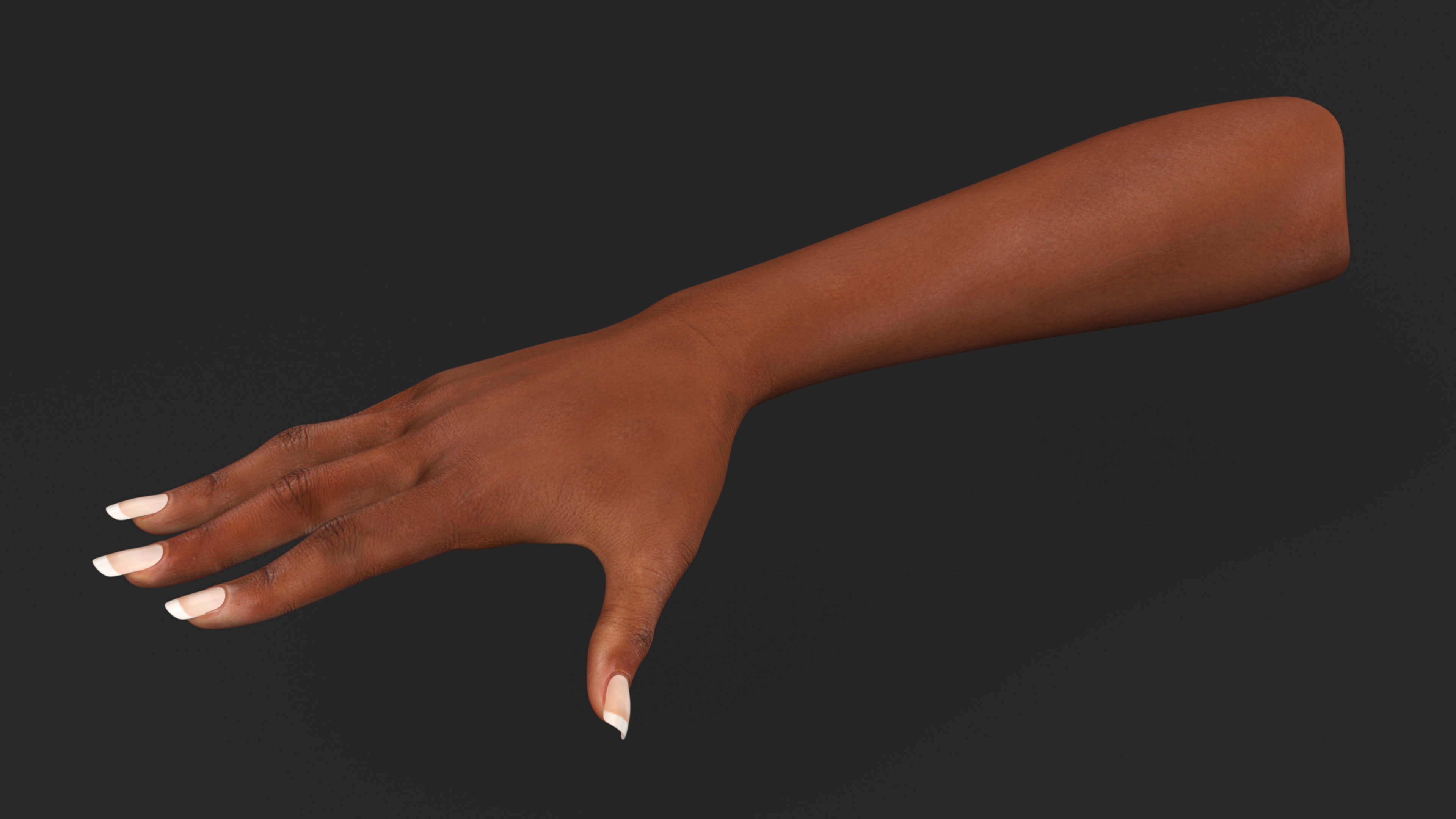 3D model African Woman Hand Rigged