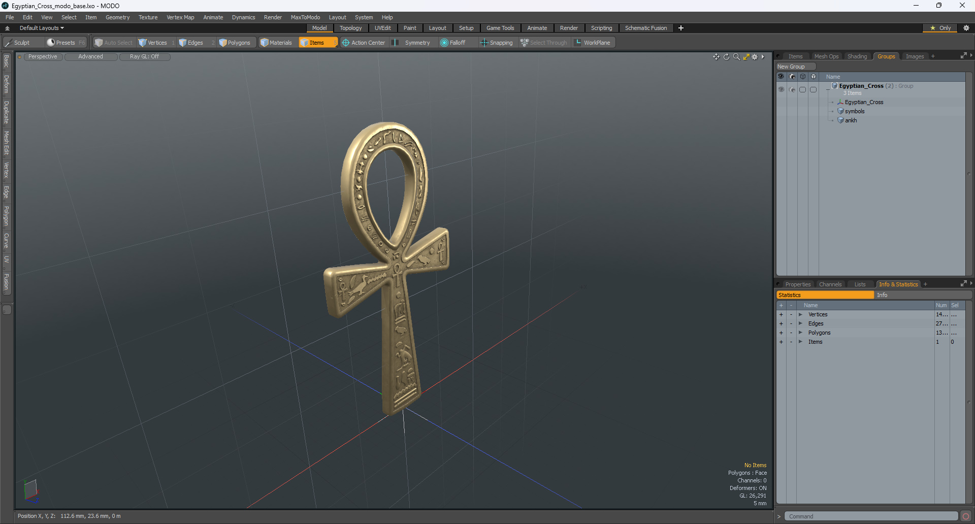 Egyptian Cross 3D model