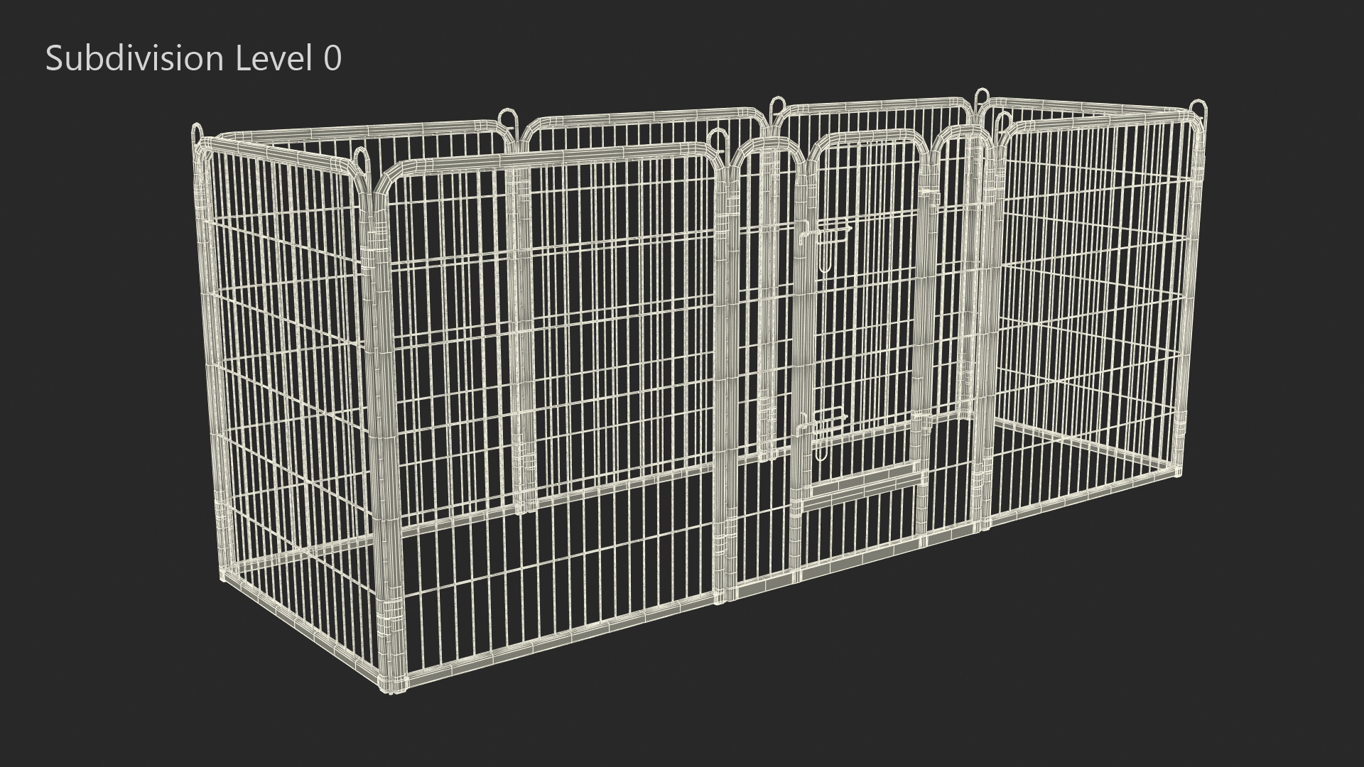 Small Rectangular Playpen for Dogs 3D model