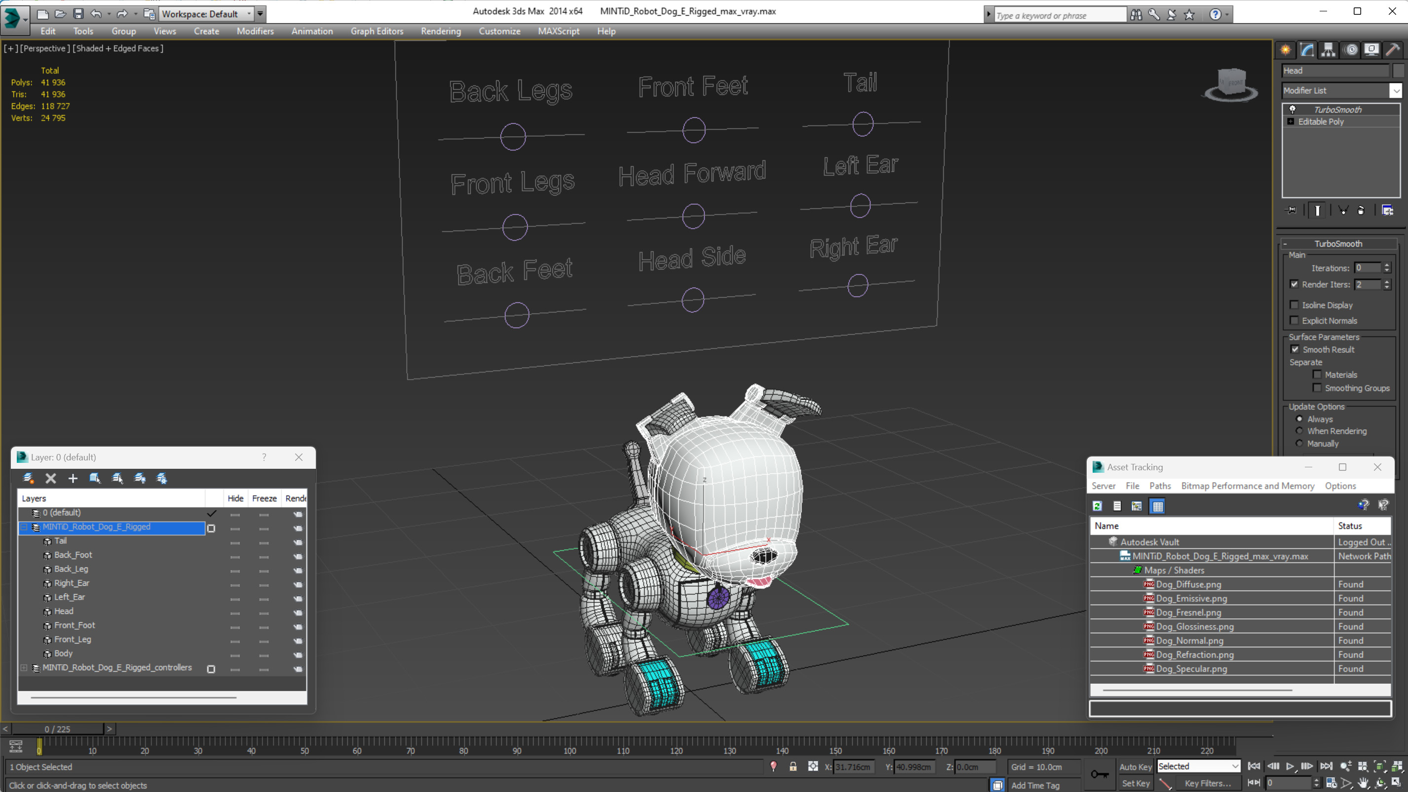 MINTiD Robot Dog E Rigged for Maya 3D model