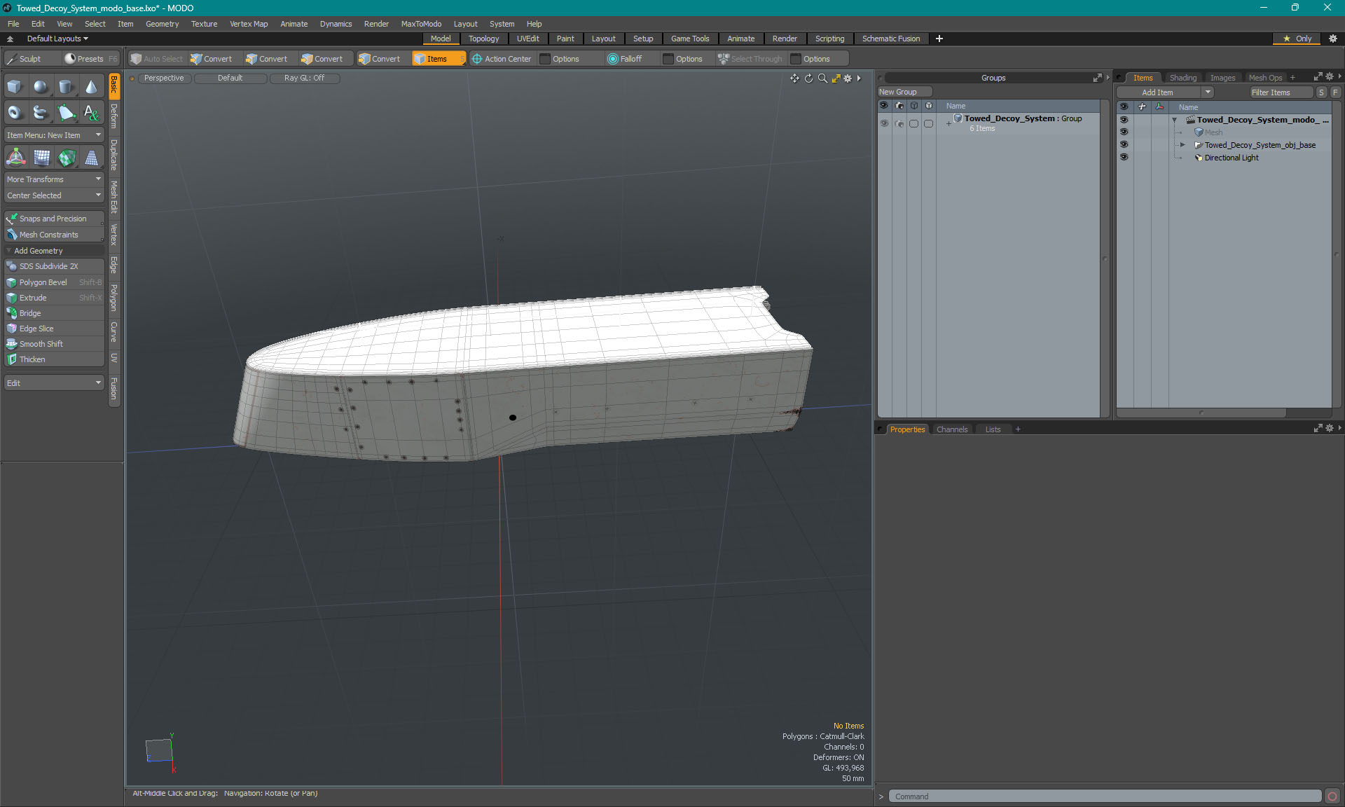 3D Towed Decoy System model