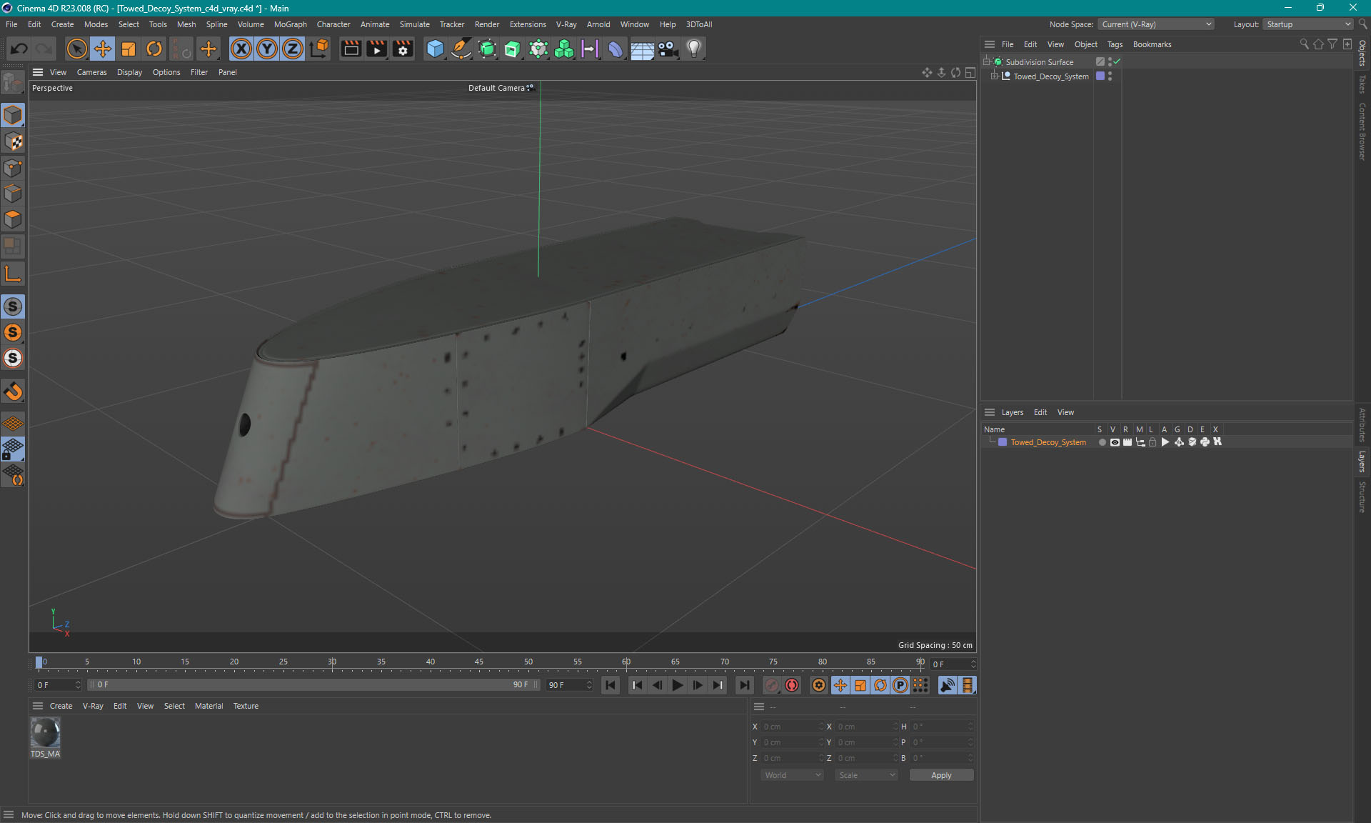 3D Towed Decoy System model