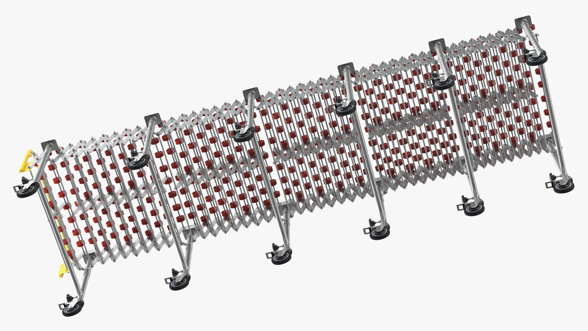 3D Folding Telescopic Roller Red Rigged